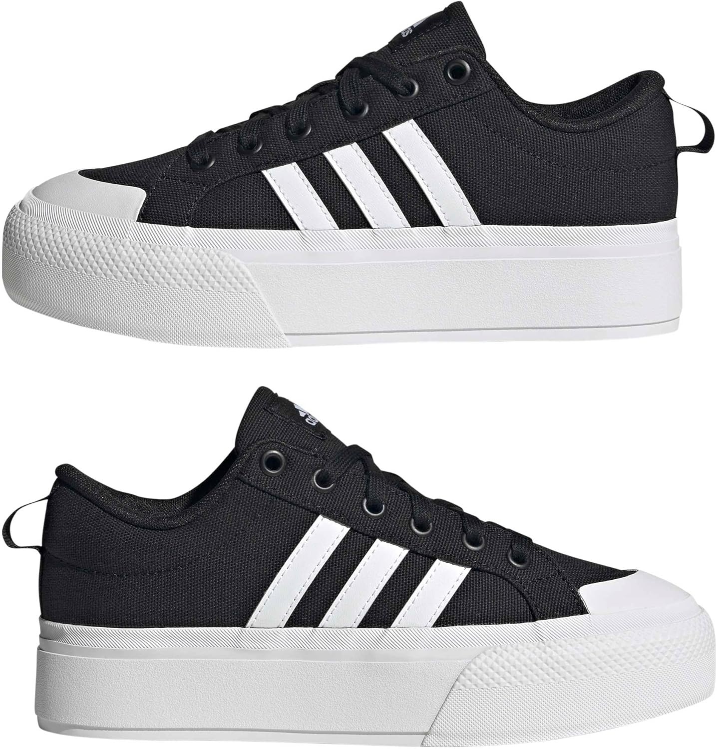 image:imageadidas Womens Bravada 20 Platform Sneakers Shoes Casual BlueBlackWhiteBlack