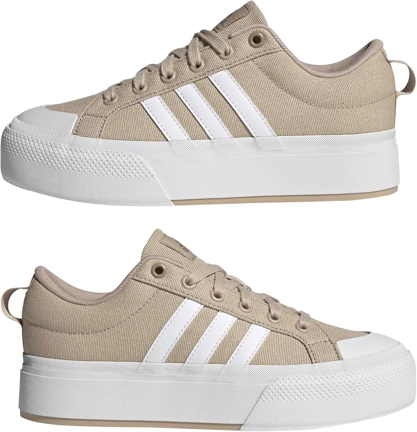 image:imageadidas Womens Bravada 20 Platform Sneakers Shoes Casual BlueClay BrownWhiteCyber Metallic