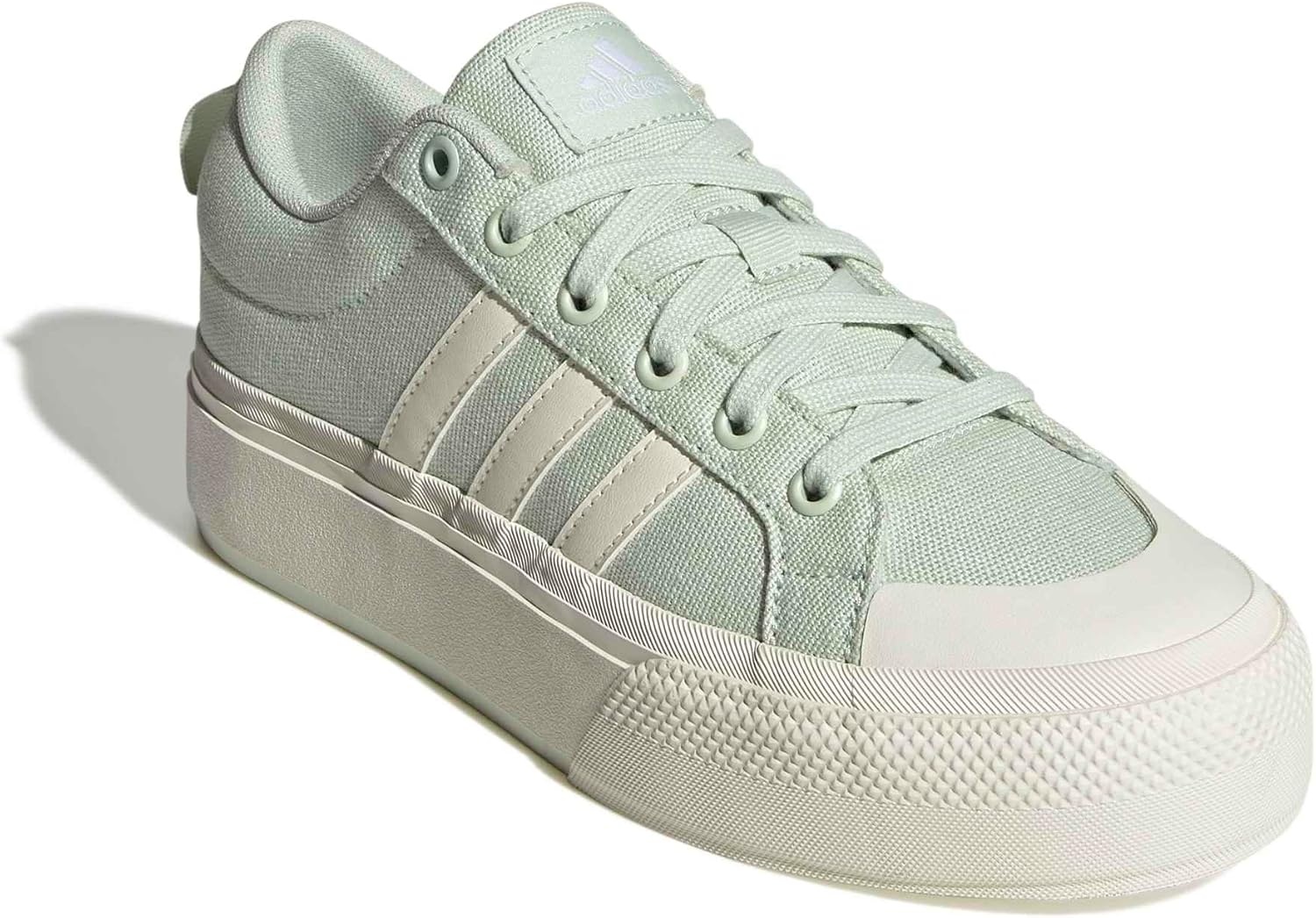 image:imageadidas Womens Bravada 20 Platform Sneakers Shoes Casual BlueLinen GreenOff WhiteLinen Green