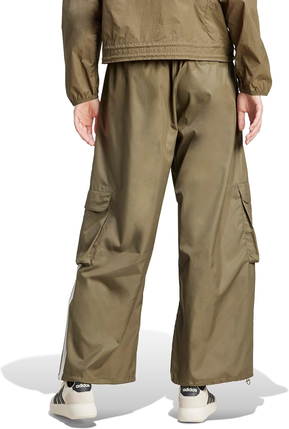 image:imageadidas Womens City Tech Utility Woven Cargo PantsOlive StrataWhite