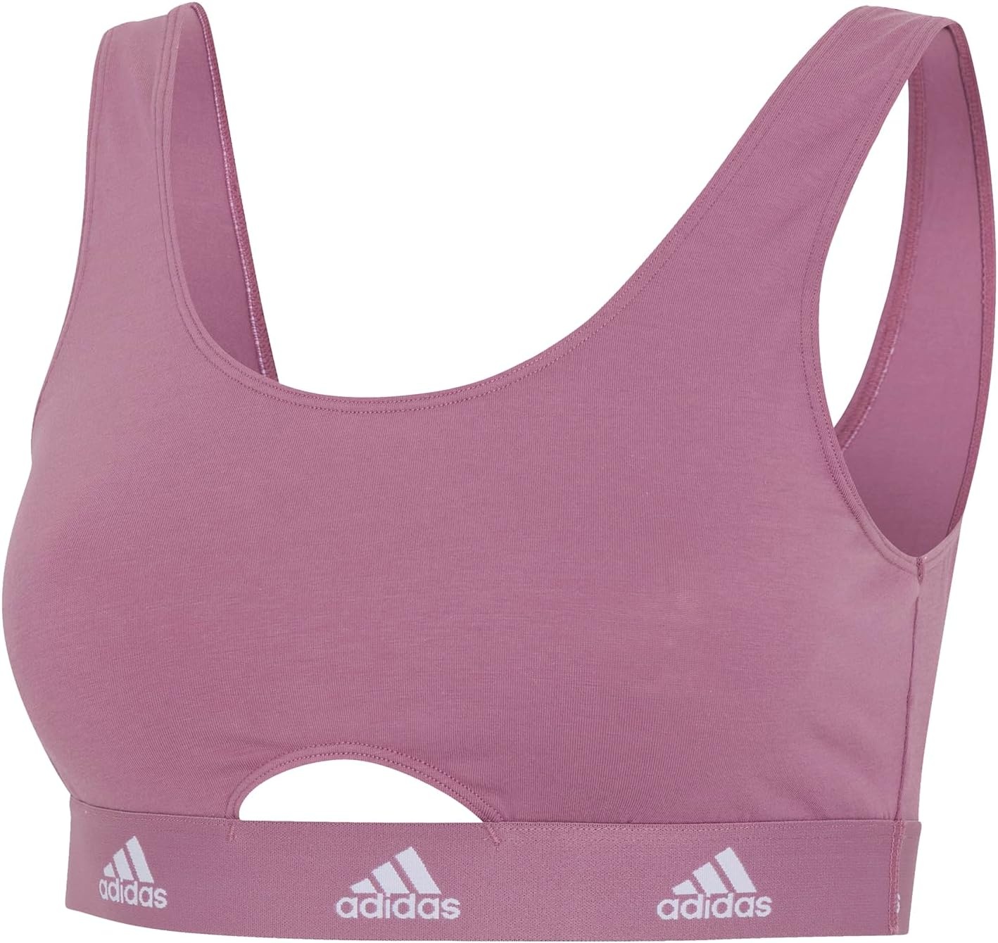 image:imageadidas Womens Cotton Logo Scoop BraletteWonder Orchid