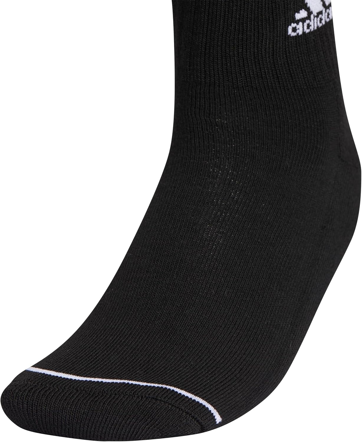 image:imageadidas Womens Cushioned Crew Socks 3 Pairs Durable amp ComfortableBlackWhite3stripe3