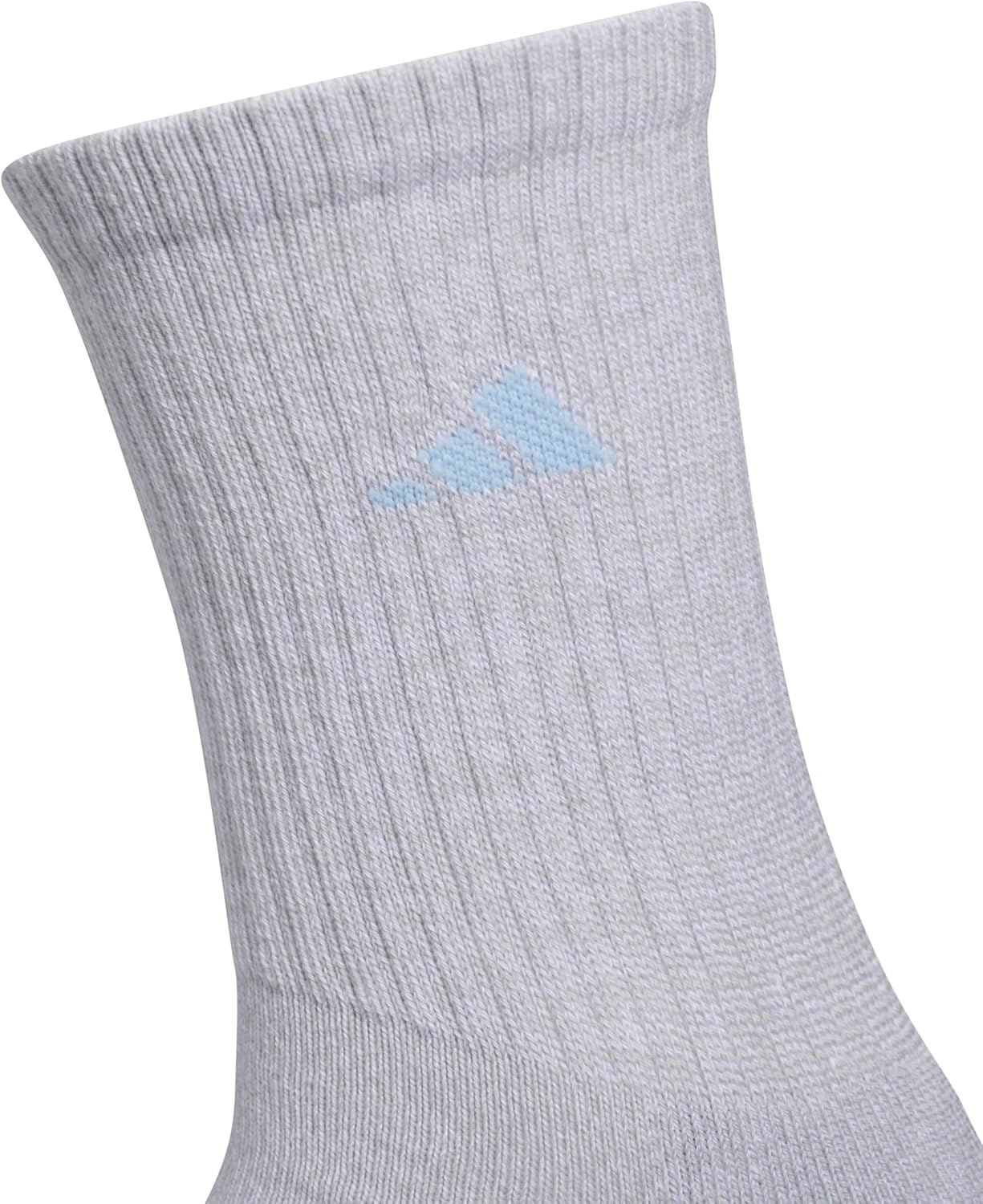 image:imageadidas Womens Cushioned Crew Socks 3 Pairs Durable amp ComfortableClear Onix GreyGlow BlueClear Pink4