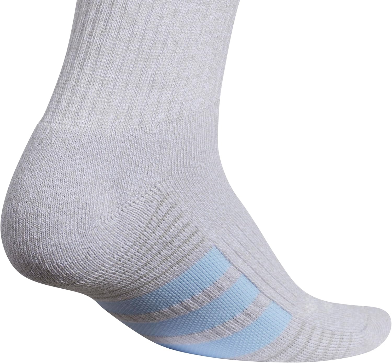 image:imageadidas Womens Cushioned Crew Socks 3 Pairs Durable amp ComfortableClear Onix GreyGlow BlueClear Pink4