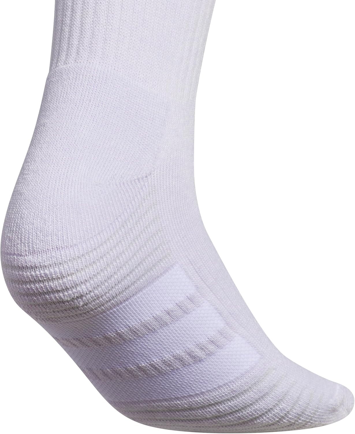 image:imageadidas Womens Cushioned Crew Socks 3 Pairs Durable amp ComfortableFrozen PurpleClear Onix GreySolar Purple4