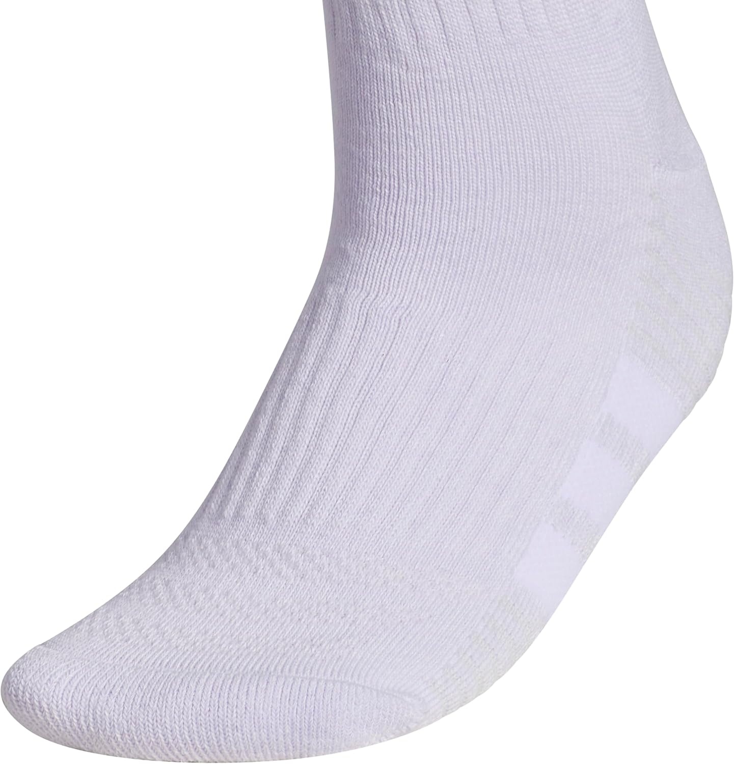 image:imageadidas Womens Cushioned Crew Socks 3 Pairs Durable amp ComfortableFrozen PurpleClear Onix GreySolar Purple4