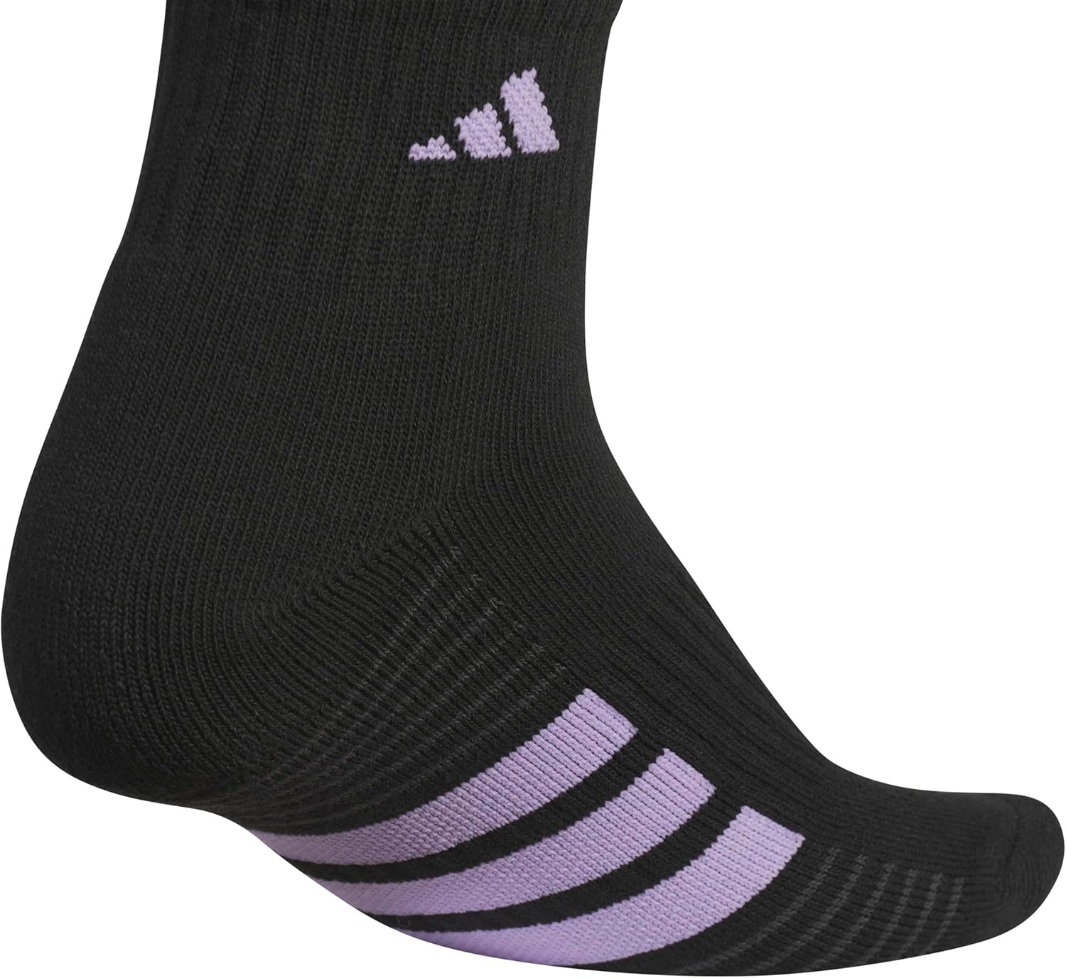 image:imageadidas Womens Cushioned Quarter Ankle Socks 3 Pairs Durable amp ComfortableBlackMagic Lilac PurplePower Pink4