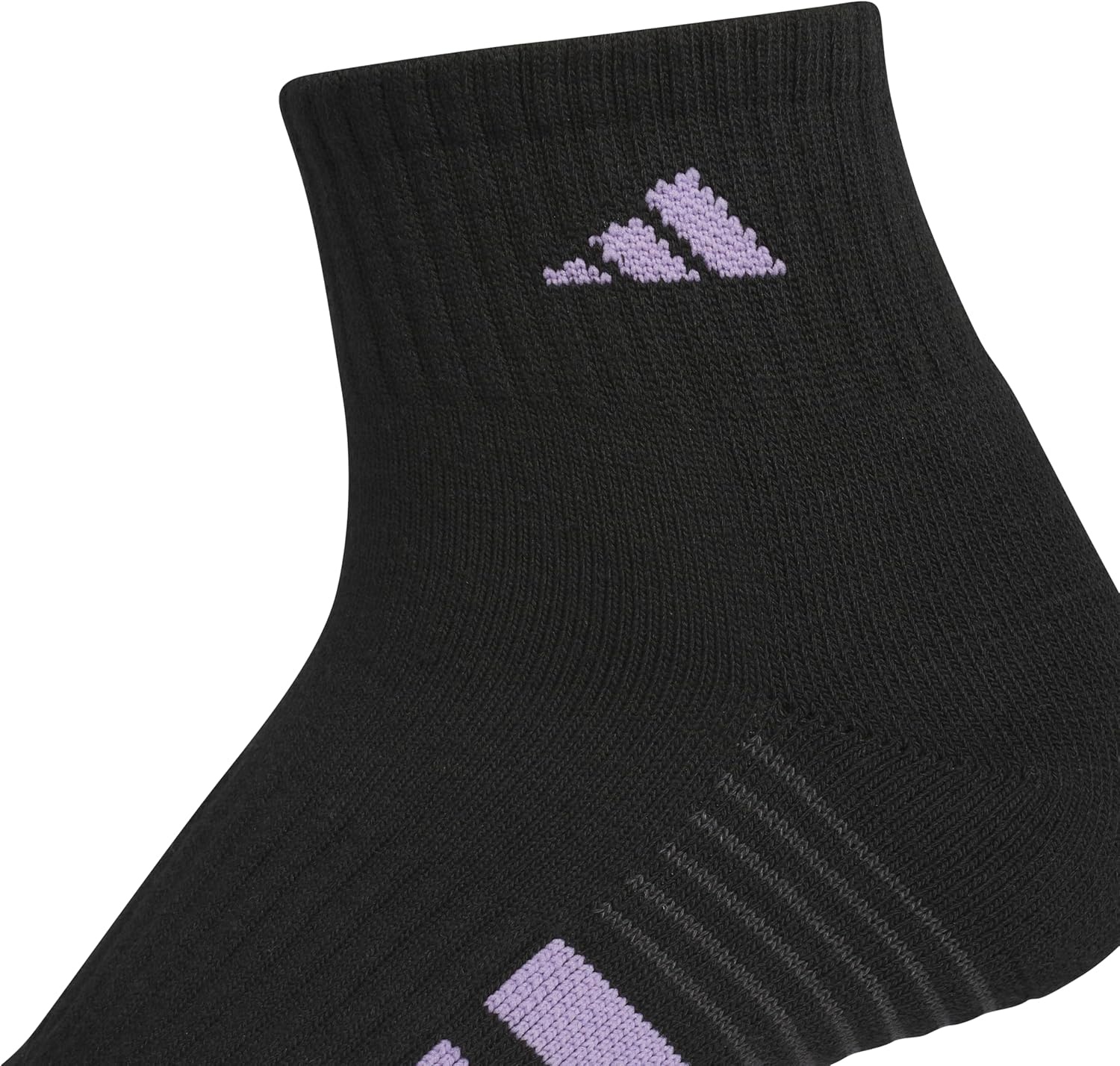 image:imageadidas Womens Cushioned Quarter Ankle Socks 3 Pairs Durable amp ComfortableBlackMagic Lilac PurplePower Pink4