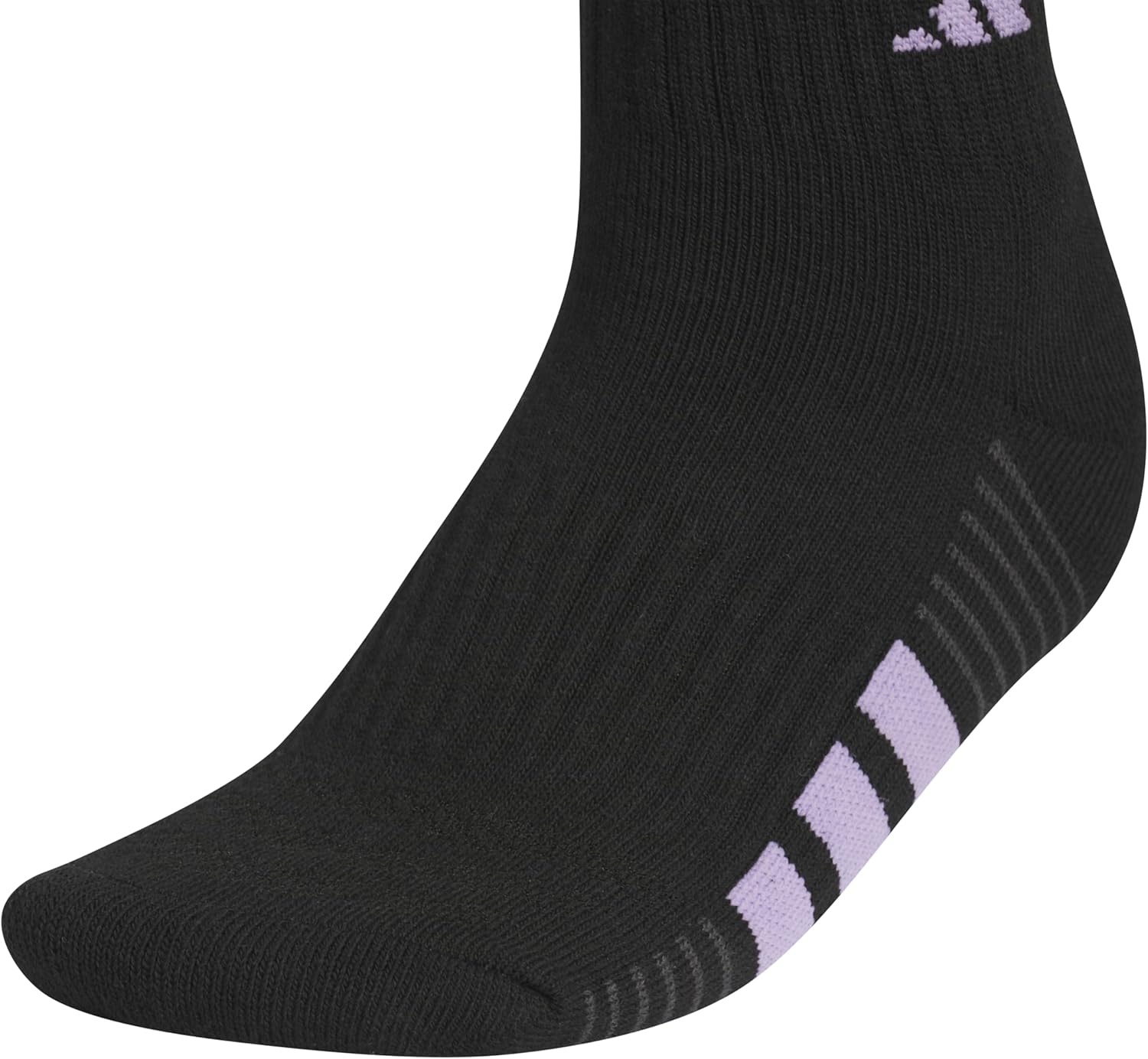 image:imageadidas Womens Cushioned Quarter Ankle Socks 3 Pairs Durable amp ComfortableBlackMagic Lilac PurplePower Pink4