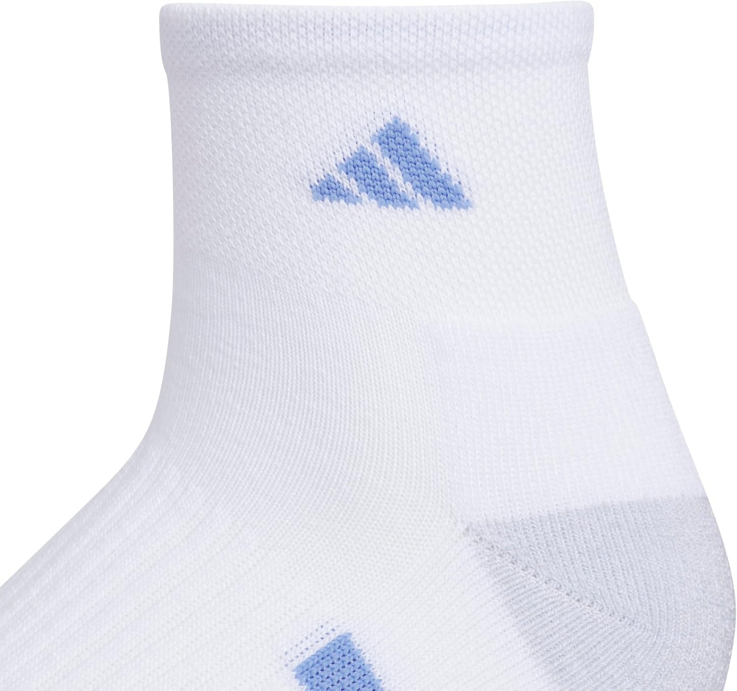 image:imageadidas Womens Cushioned Quarter Ankle Socks 3 Pairs Durable amp ComfortableWhiteBlue FusionPowder Teal Green3