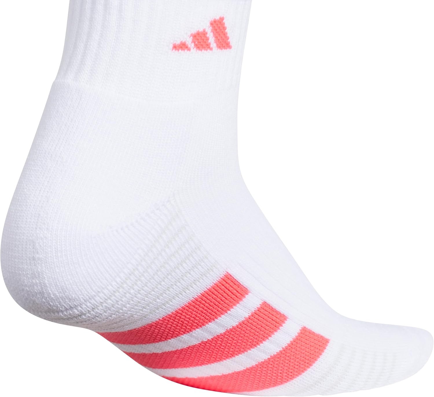 image:imageadidas Womens Cushioned Quarter Ankle Socks 3 Pairs Durable amp ComfortableWhitePure Turbo PinkClear Onix Grey4