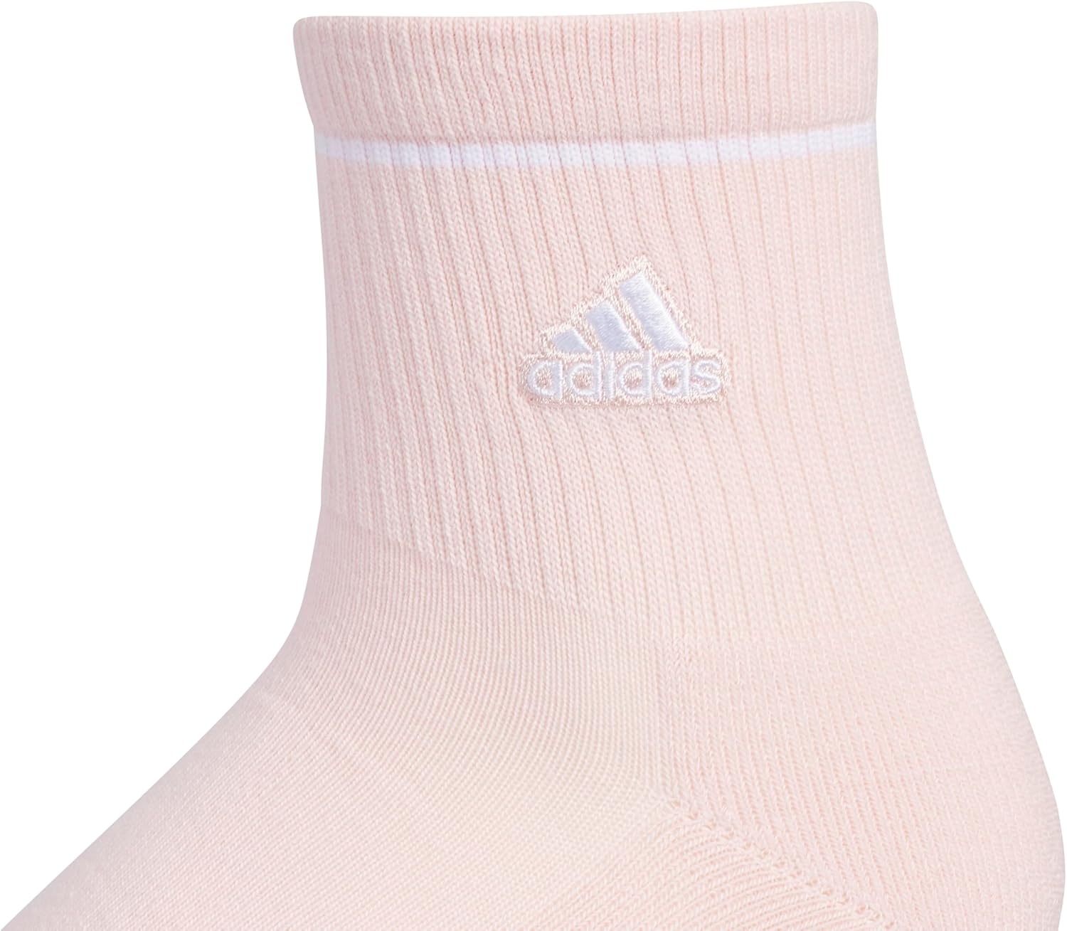 image:imageadidas Womens Cushioned Sport High Quarter Socks 3 Pairs Durable amp ComfortableSandy PinkPreloved Ink BlueWhite2