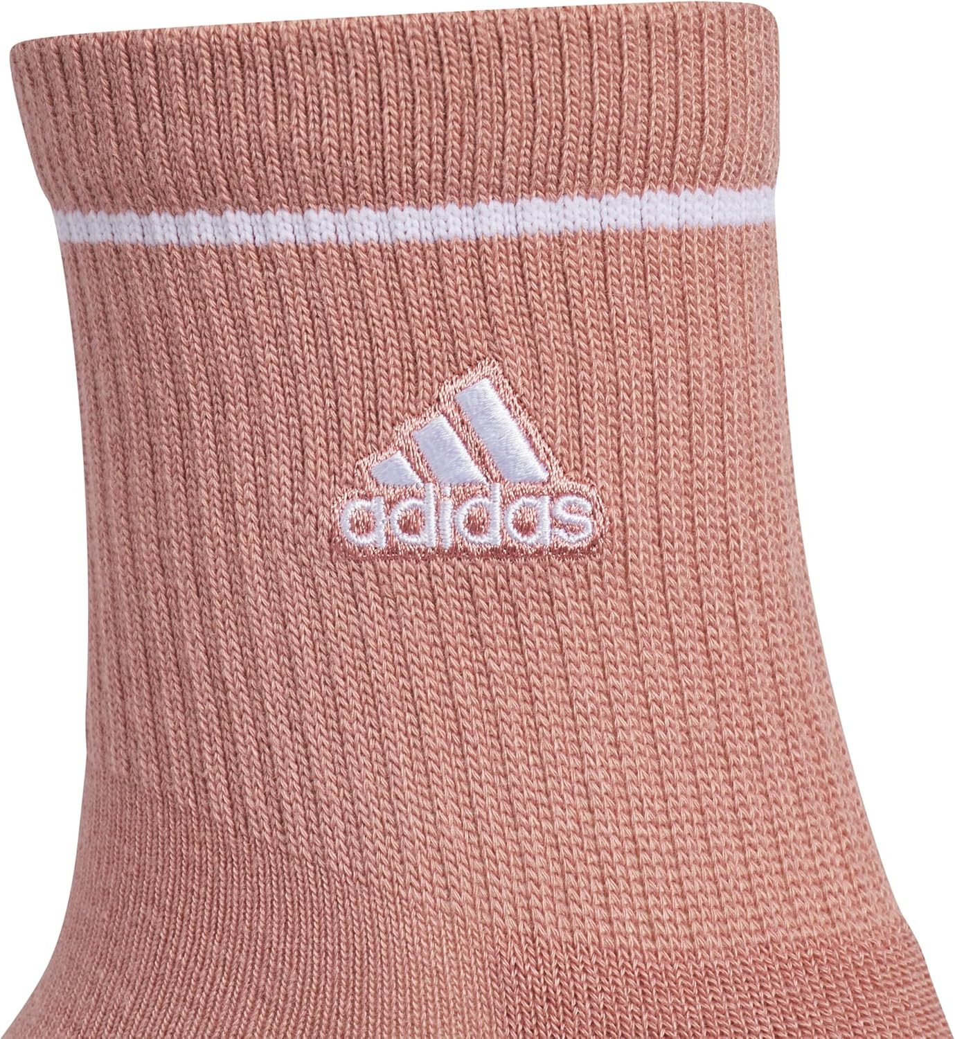 image:imageadidas Womens Cushioned Sport High Quarter Socks 3 Pairs Durable amp ComfortableWarm Clay PinkAluminaWhite2