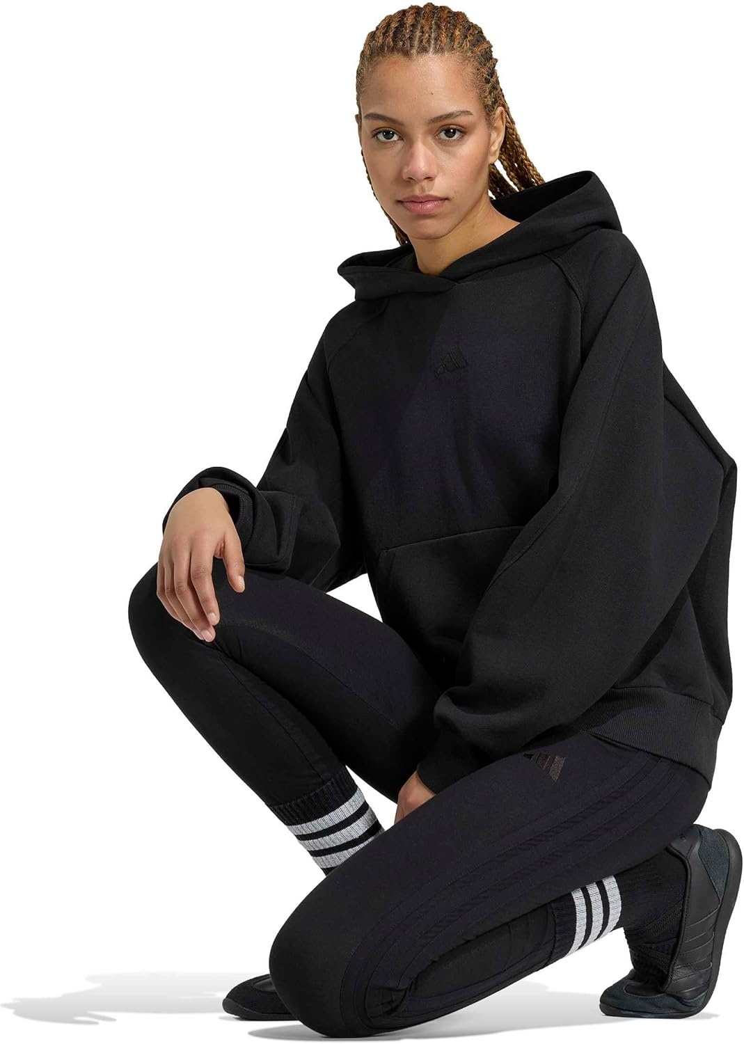 image:imageadidas Womens Essentials 3Stripes Cotton LeggingsBlack