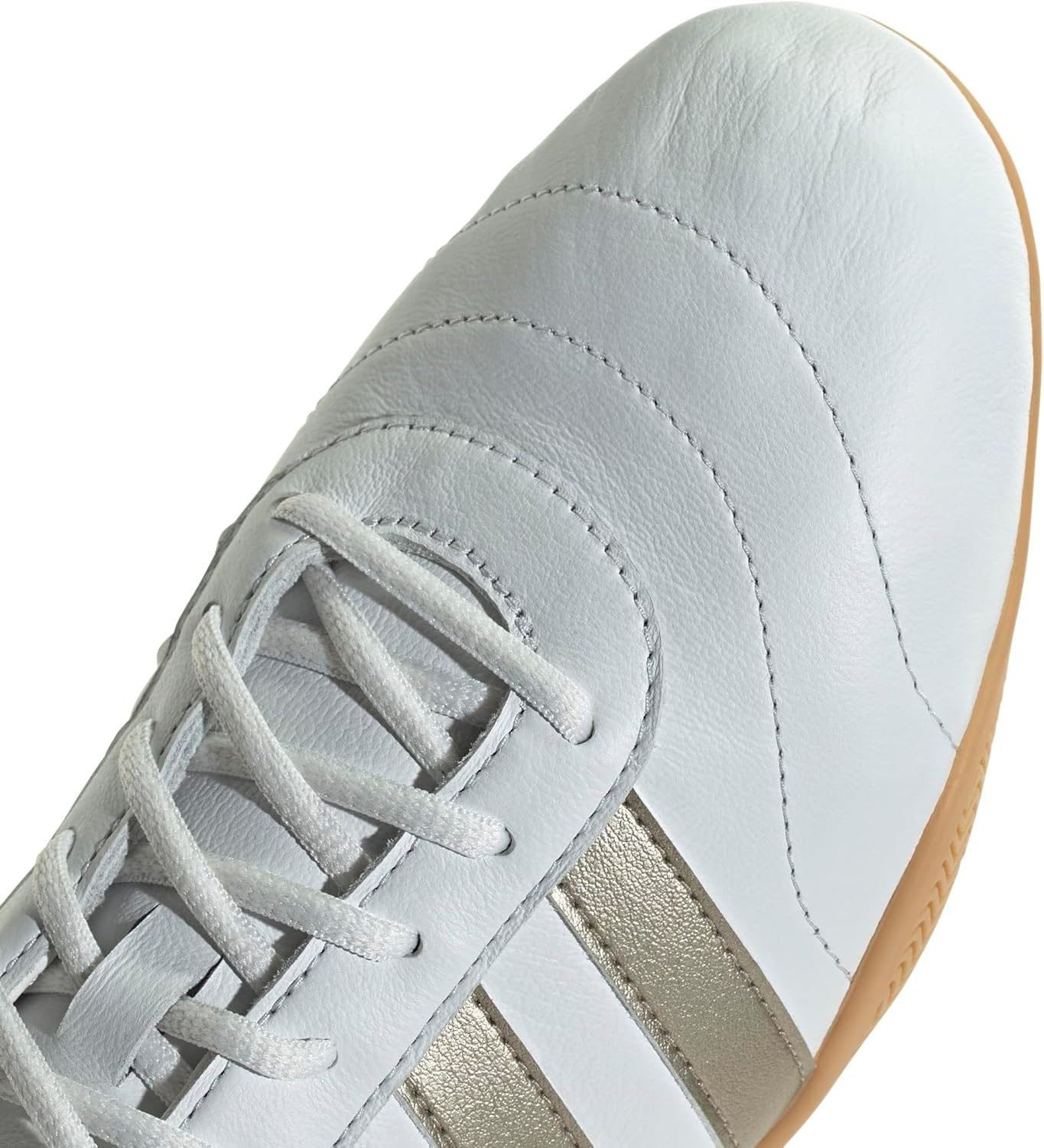 image:imageadidas Womens Grand Court Lo SneakersCrystal WhiteCyber MetallicGum