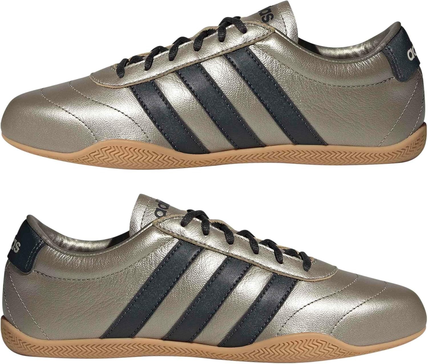 image:imageadidas Womens Grand Court Lo SneakersCyber MetallicCarbonGum