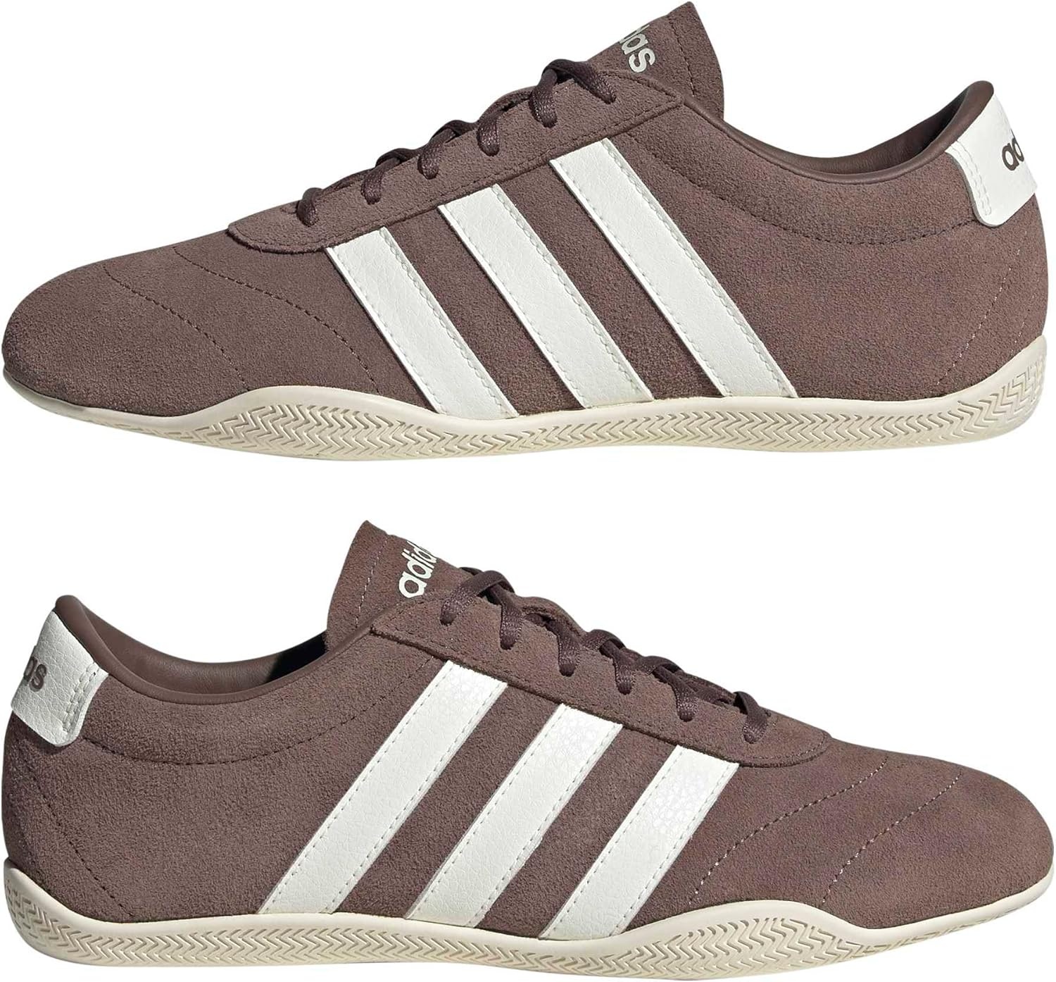 image:imageadidas Womens Grand Court Lo SneakersEarth StrataOff WhiteEarth Strata