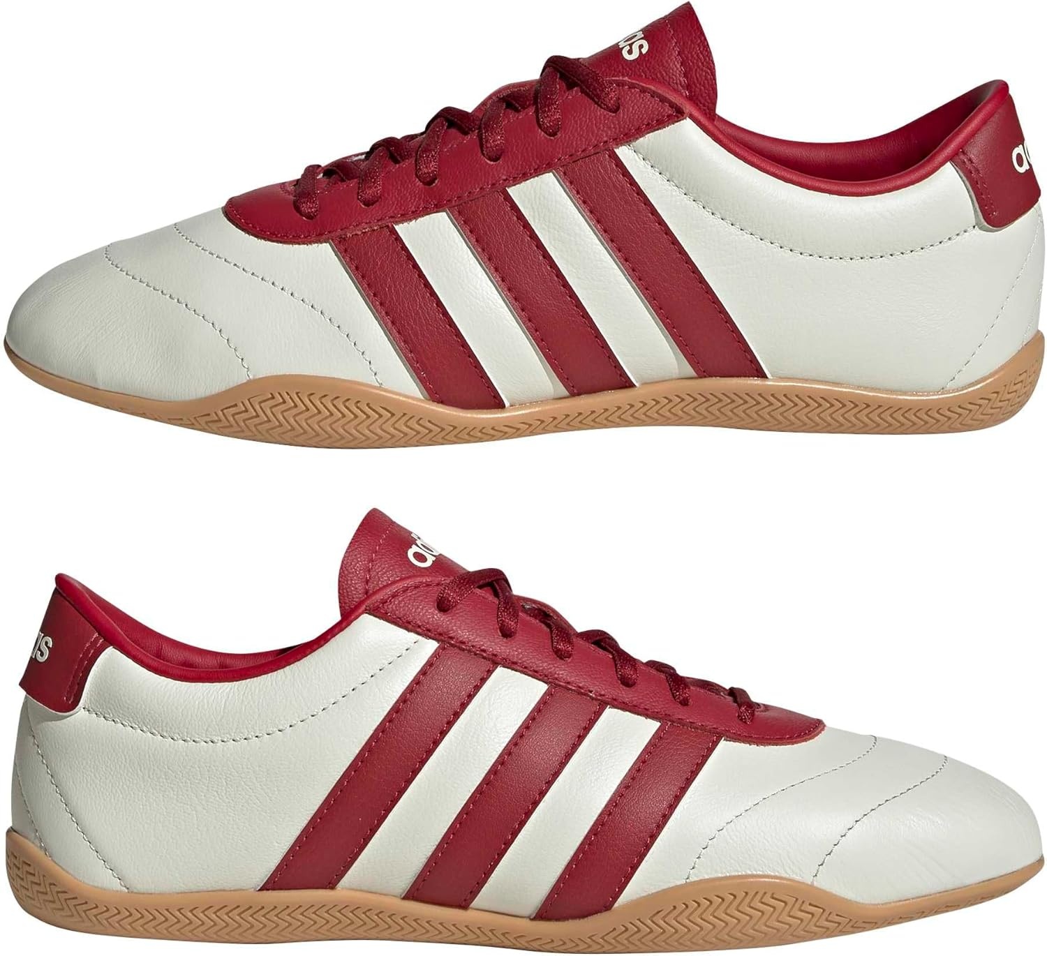 image:imageadidas Womens Grand Court Lo SneakersIvoryTeam Victory RedGum