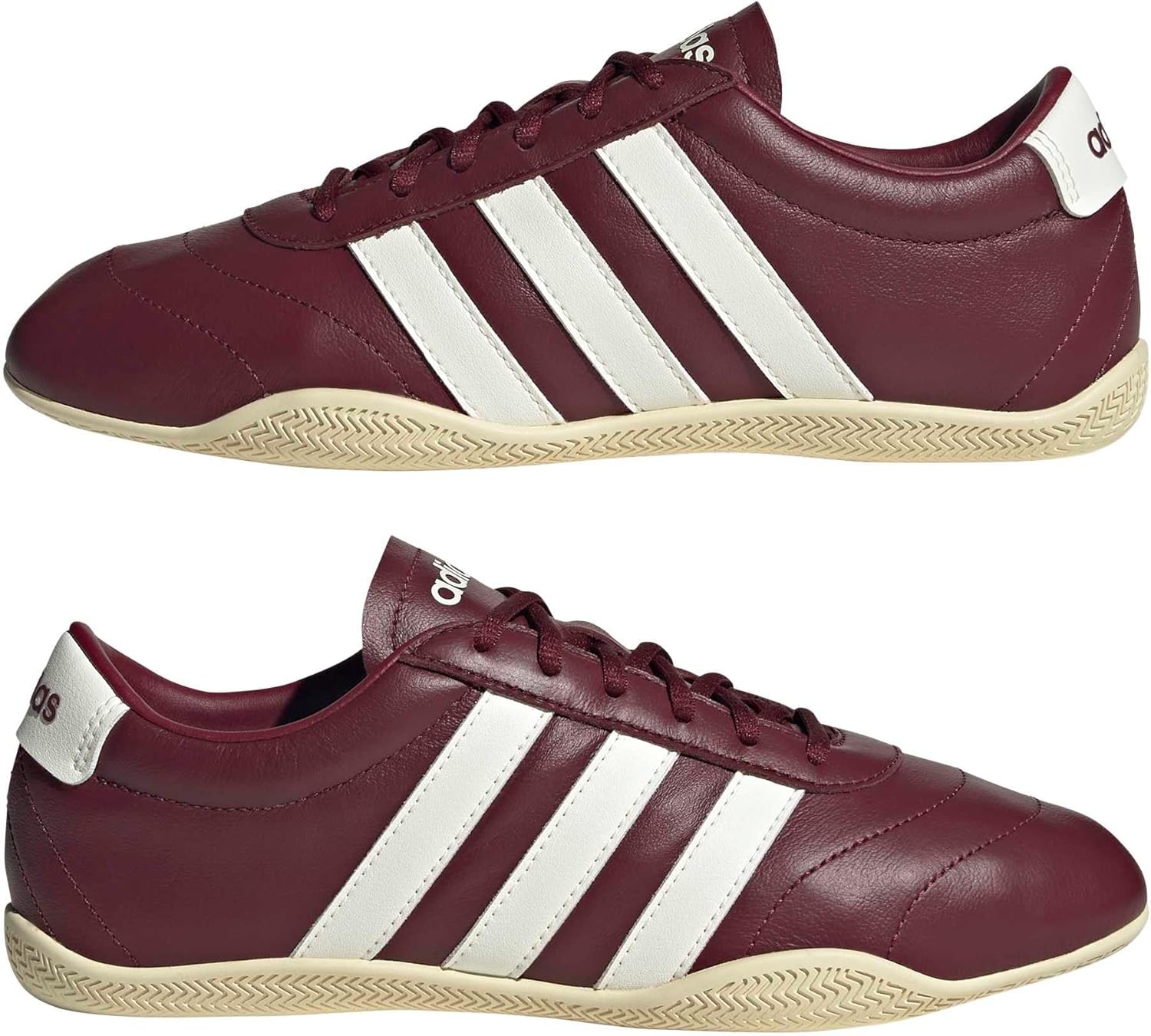 image:imageadidas Womens Grand Court Lo SneakersShadow RedOff WhiteShadow Red