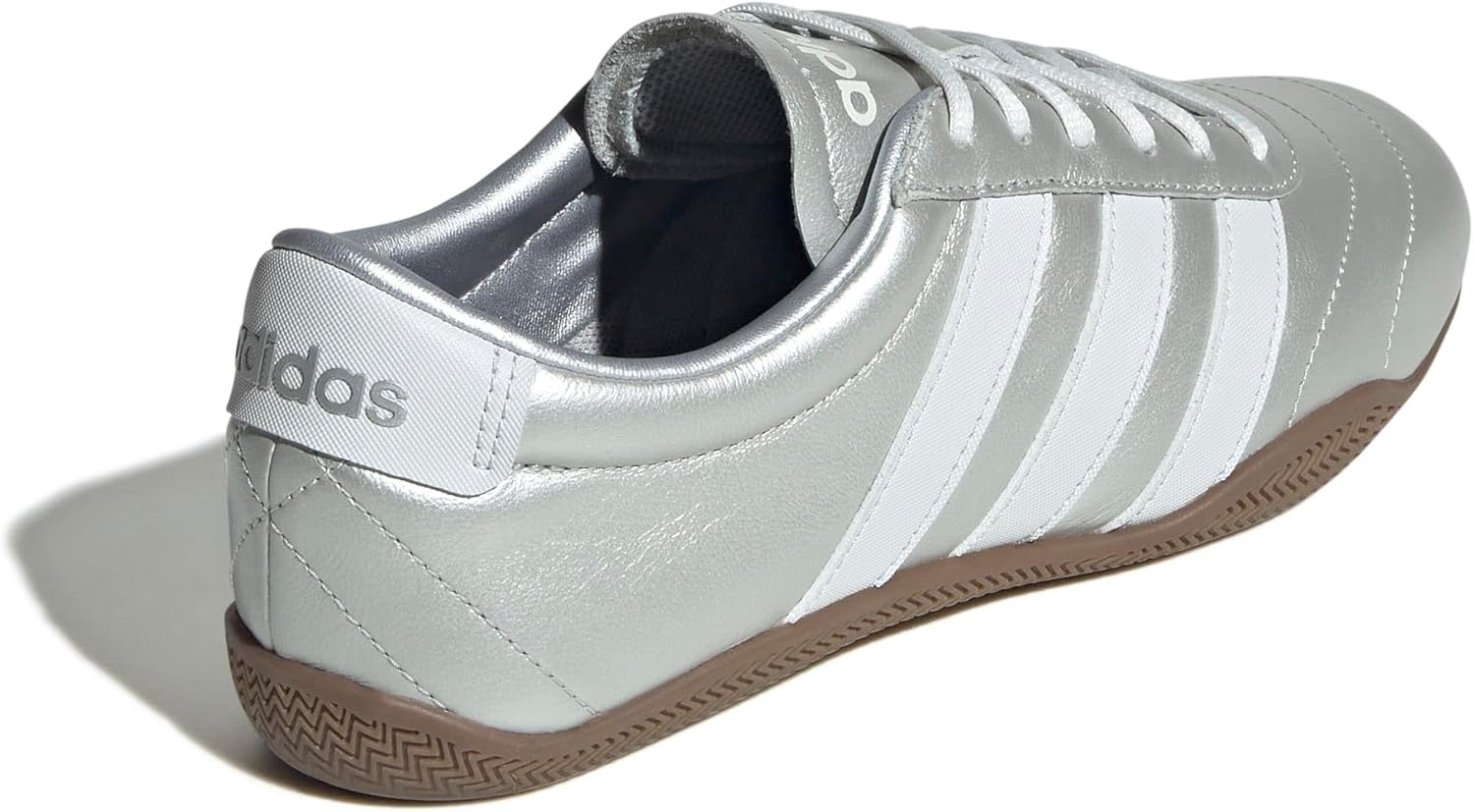 image:imageadidas Womens Grand Court Lo SneakersSilver MetallicCrystal WhiteGum
