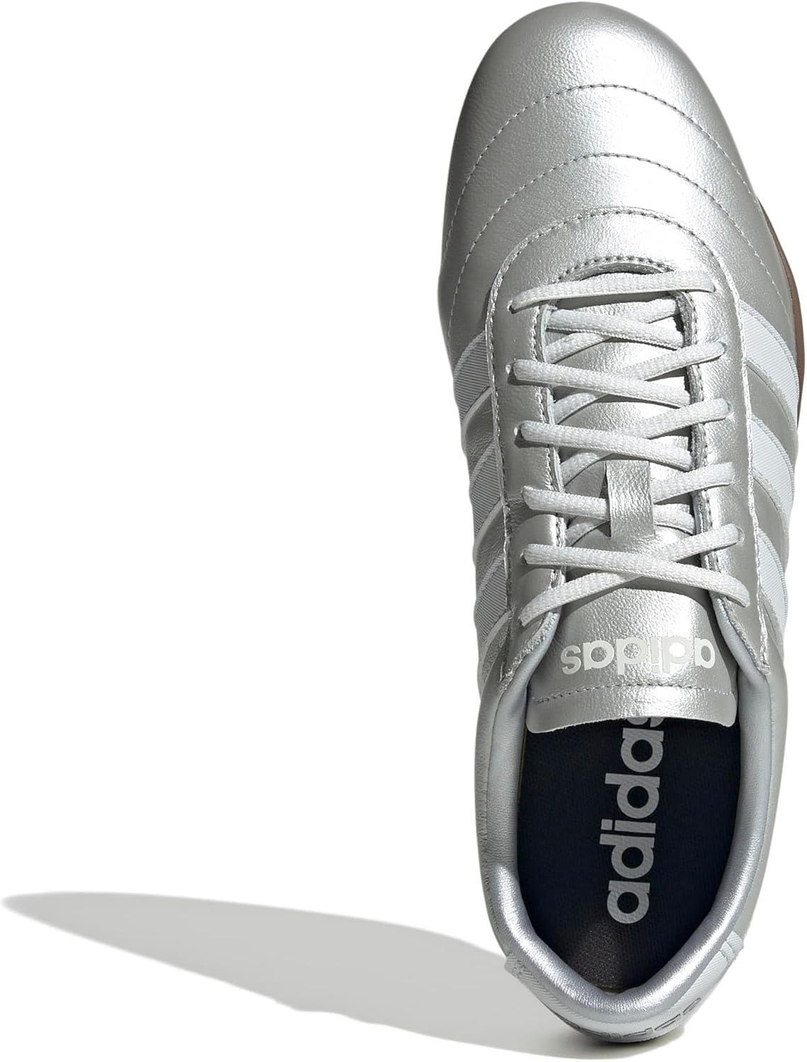 image:imageadidas Womens Grand Court Lo SneakersSilver MetallicCrystal WhiteGum