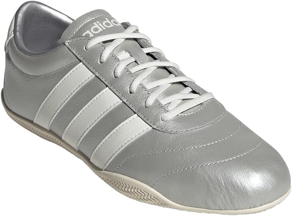 image:imageadidas Womens Grand Court Lo SneakersSilver MetallicOff WhiteWhite