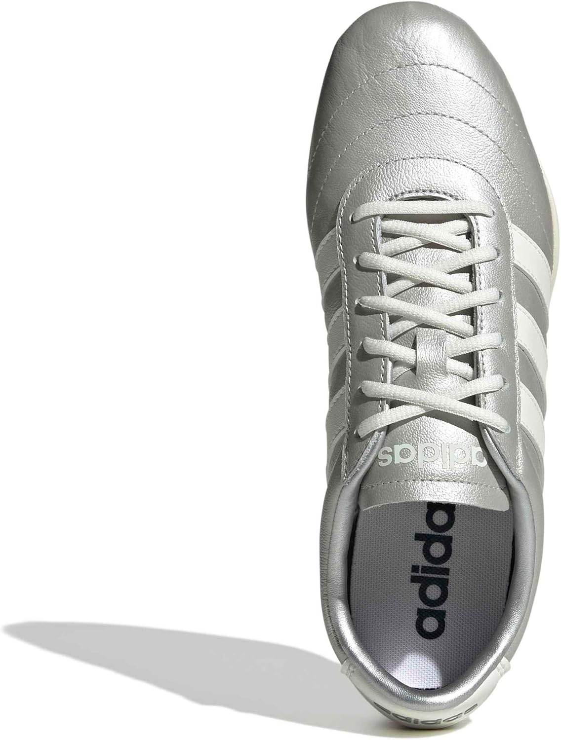 image:imageadidas Womens Grand Court Lo SneakersSilver MetallicOff WhiteWhite