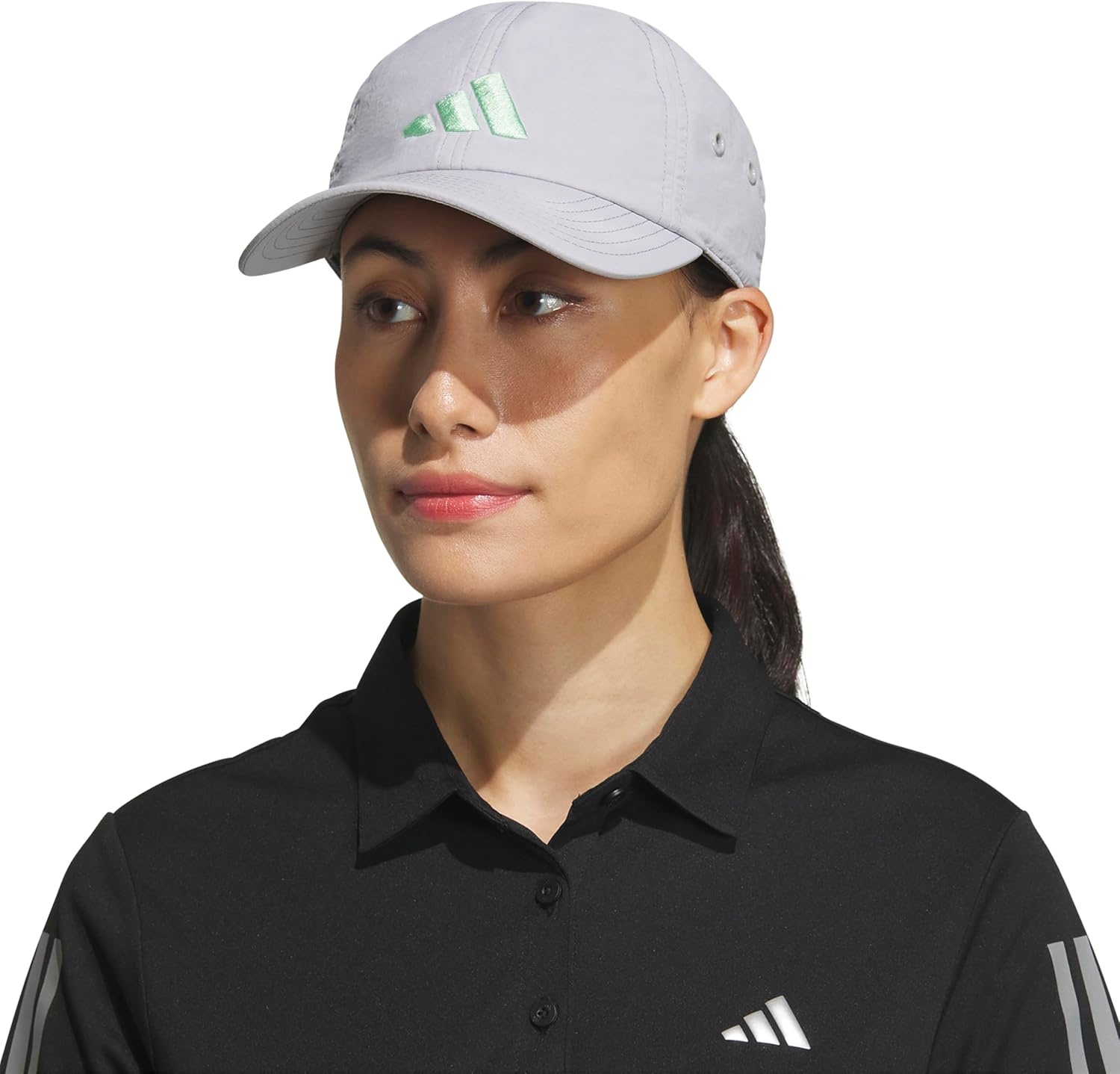 image:imageadidas Womens Influencer 3 Relaxed Strapback Adjustable Fit HatGrey TwoSemi Green Spark