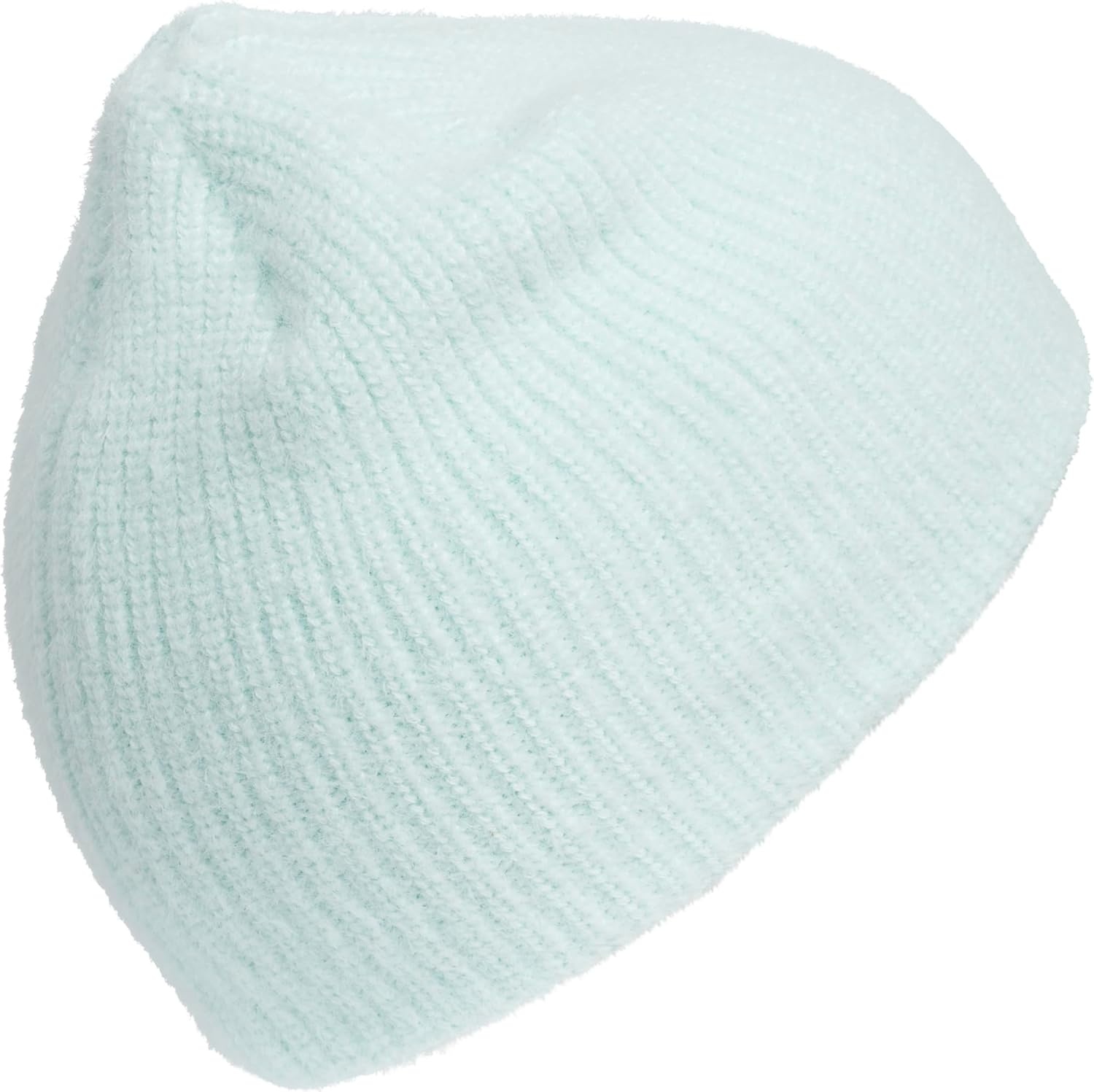 image:imageadidas Womens Lifestyle Beanie Soft Fuzzy Knit Winter HatHalo Mint GreenMgh Solid Grey
