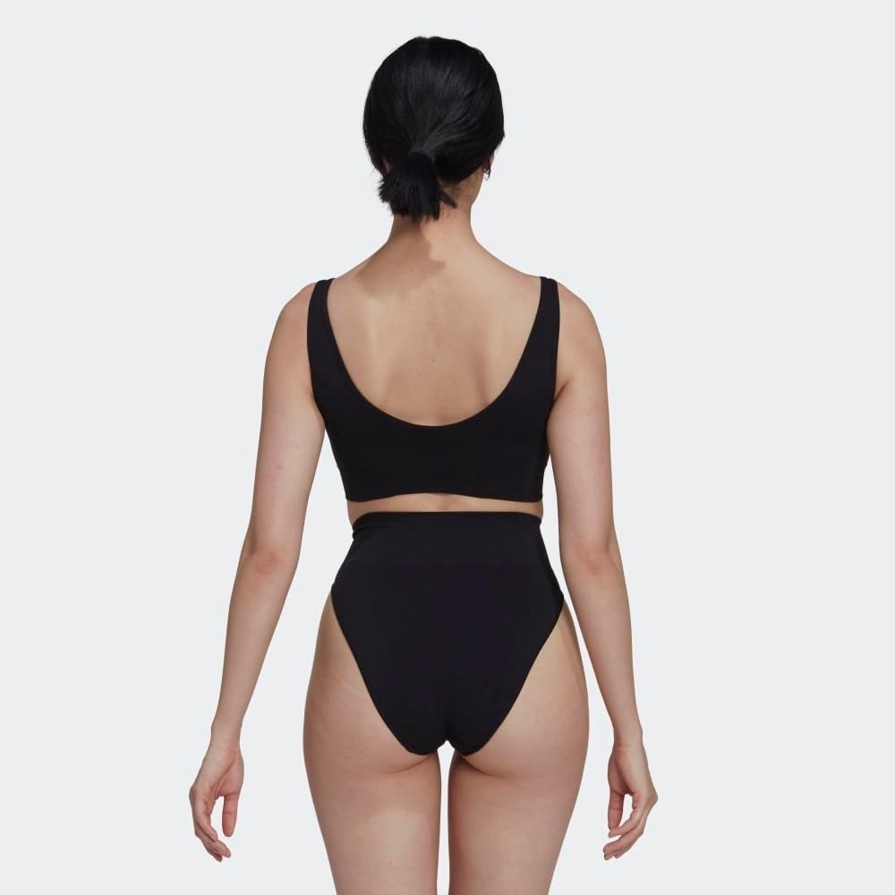 image:imageadidas Womens Micro 720 Seamless Scoop Lounge Bra with Removable CookiesBlack