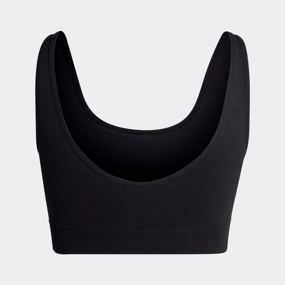 image:imageadidas Womens Micro 720 Seamless Scoop Lounge Bra with Removable CookiesBlack