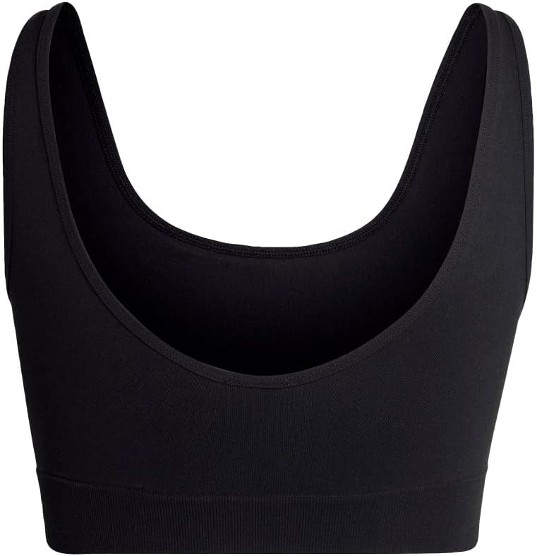 image:imageadidas Womens Micro 720 Seamless Scoop Lounge Bra with Removable CookiesBlack