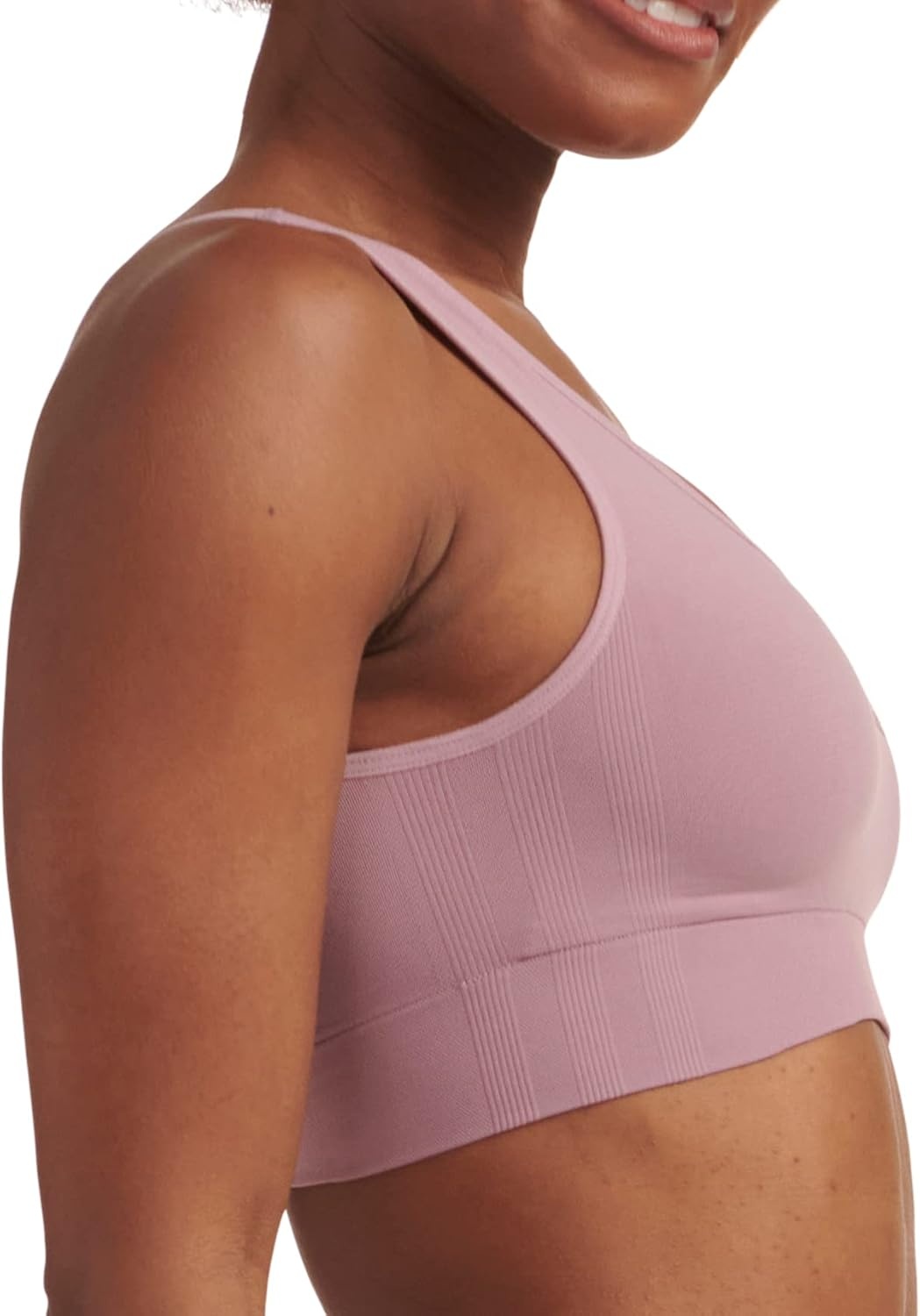 image:imageadidas Womens Micro 720 Seamless Scoop Lounge Bra with Removable CookiesMagic Mauve