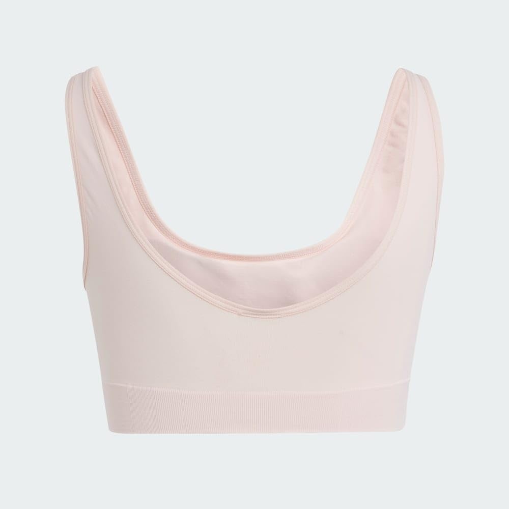 image:imageadidas Womens Micro 720 Seamless Scoop Lounge Bra with Removable CookiesPeach Whip
