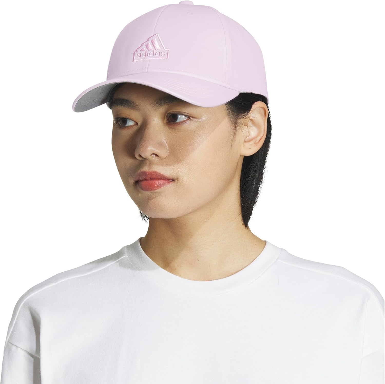 image:imageadidas Womens Must Have Medium Crown Structured Adjustable Fit Strapback HatIce LavenderGreyWhite