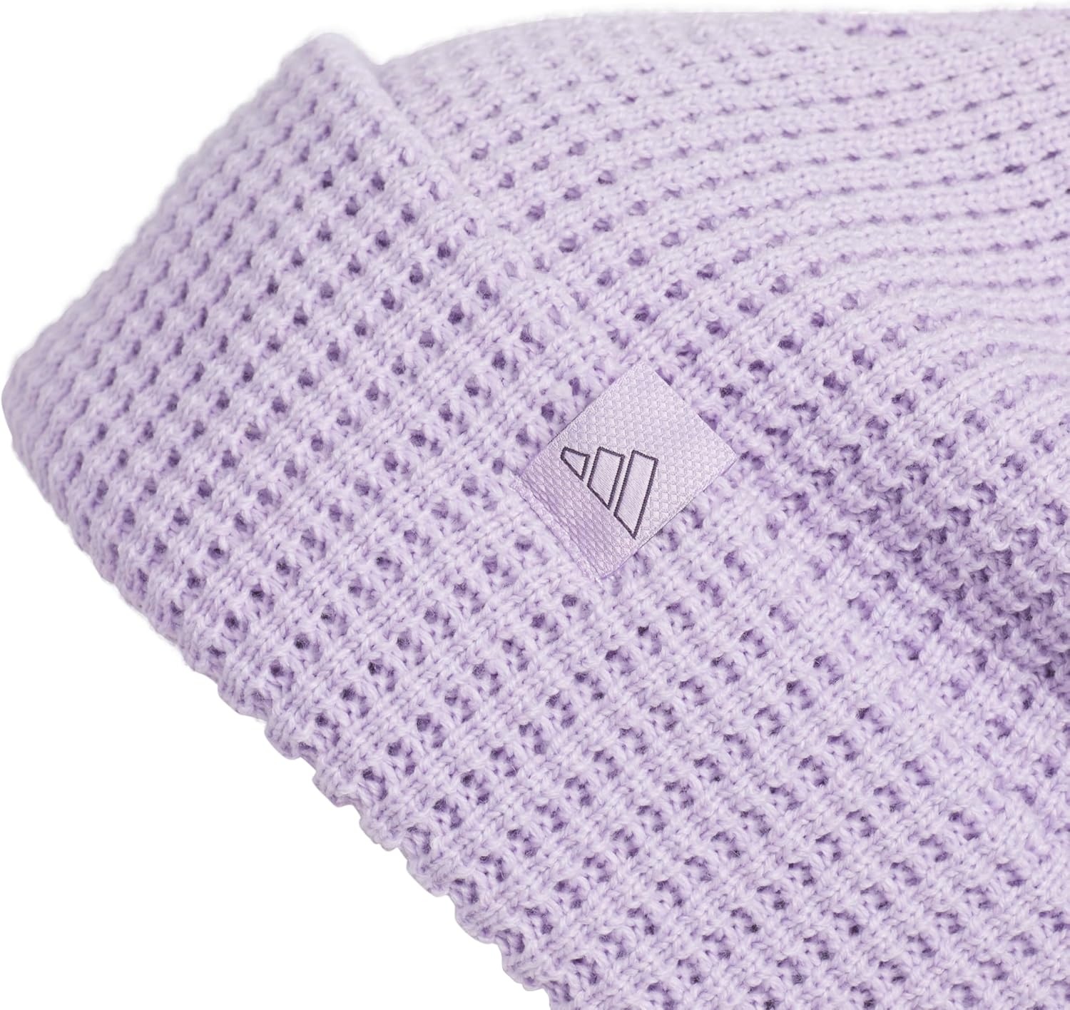 image:imageadidas Womens Pom Pom Beanie Knit Ballie Hat Standard FitPomPowder Plum PurpleAurora Plum Purple