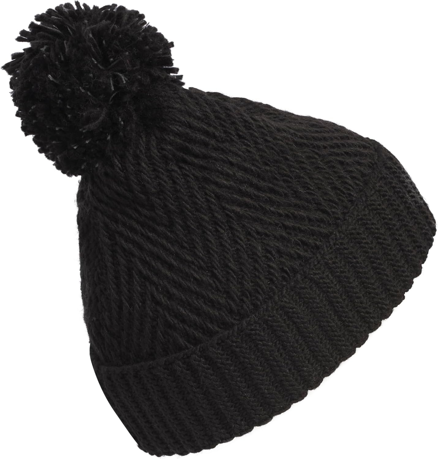 image:imageadidas Womens Pom Pom Beanie Knit Ballie Hat Standard FitTwilightBlackOnix Grey F23