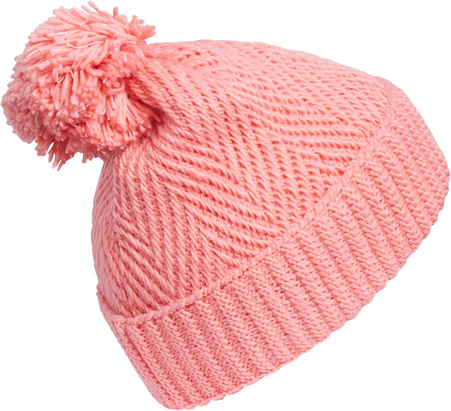 image:imageadidas Womens Pom Pom Beanie Knit Ballie Hat Standard FitTwilightSemi Pink SparkWhite
