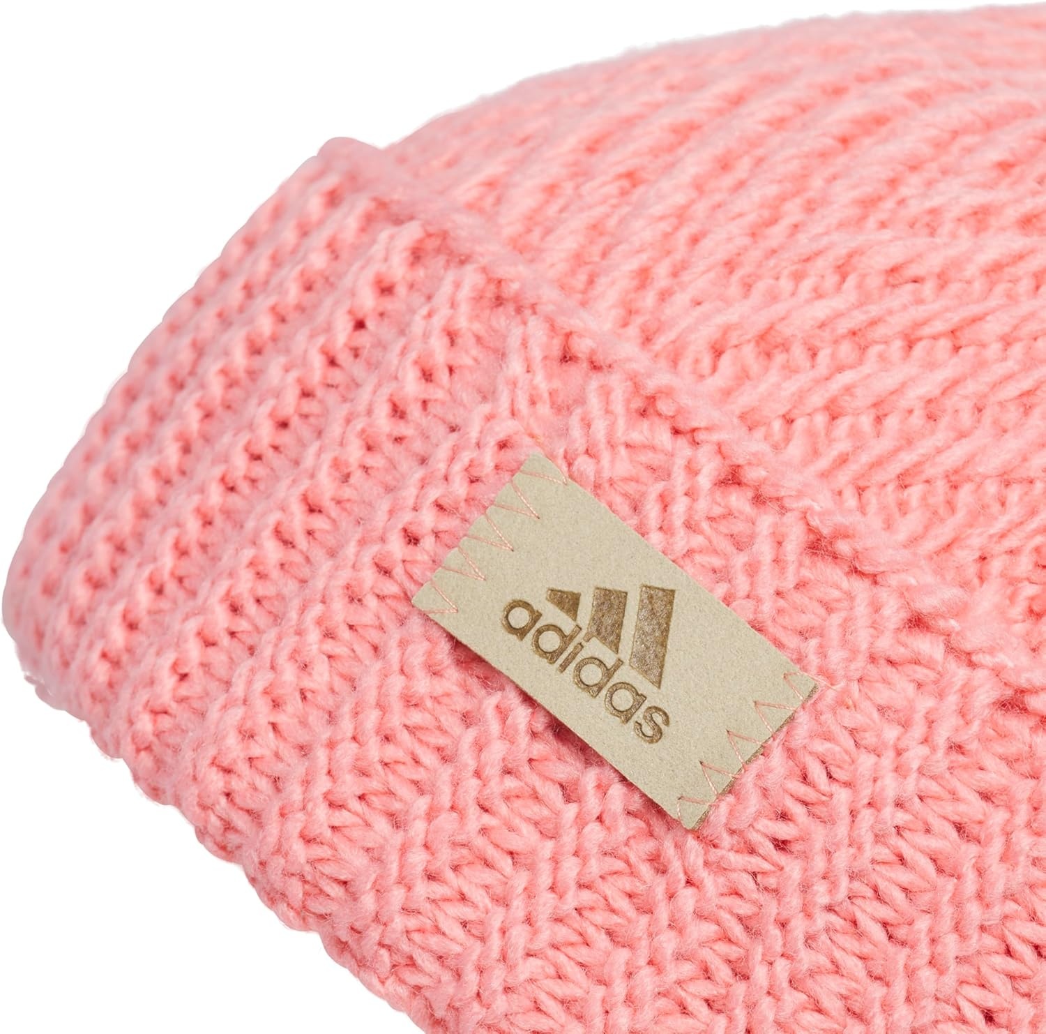 image:imageadidas Womens Pom Pom Beanie Knit Ballie Hat Standard FitTwilightSemi Pink SparkWhite