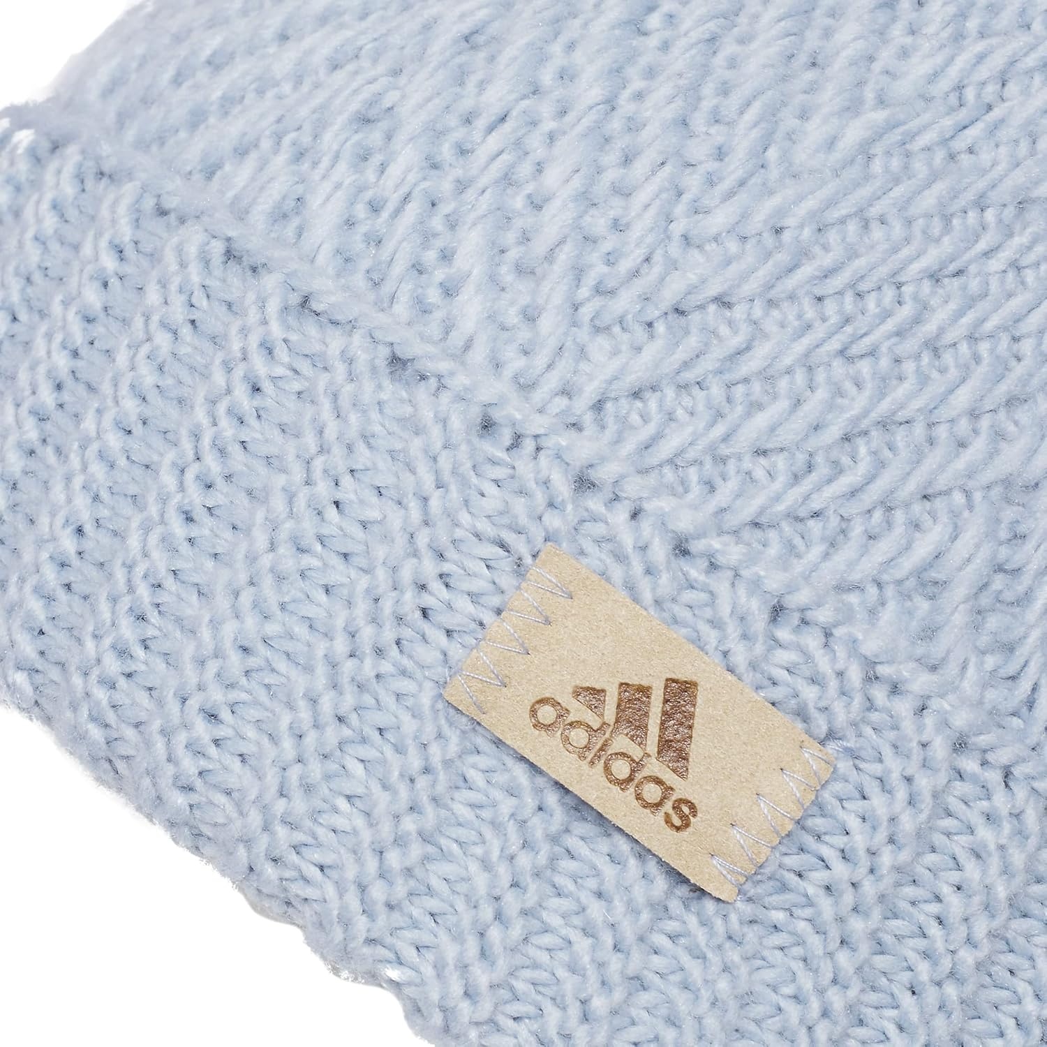 image:imageadidas Womens Pom Pom Beanie Knit Ballie Hat Standard FitTwilightWonder BlueWhite