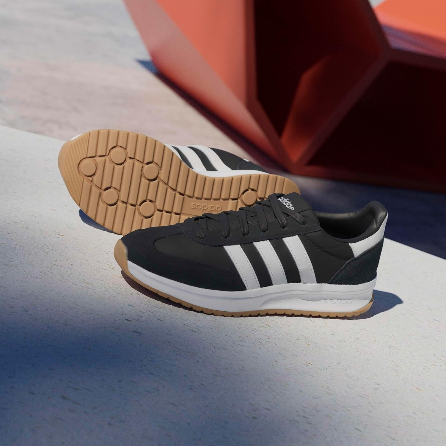 image:imageadidas Womens Run 70s 20 ShoeBlackCore WhiteCore White