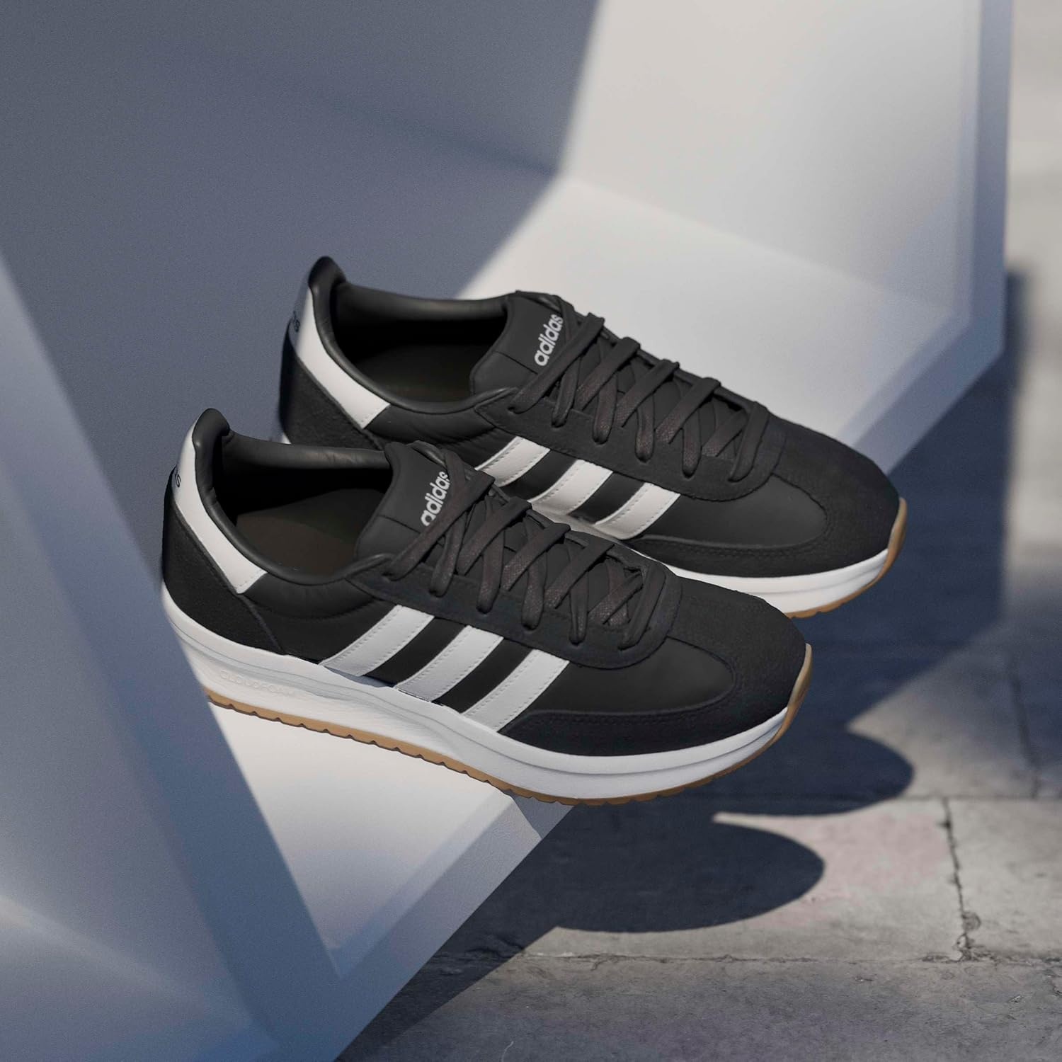 image:imageadidas Womens Run 70s 20 ShoeBlackCore WhiteCore White