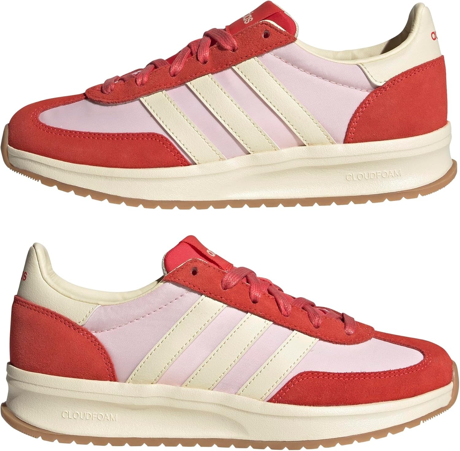 image:imageadidas Womens Run 70s 20 ShoeClear PinkWarm VanillaSemi Lucid Red