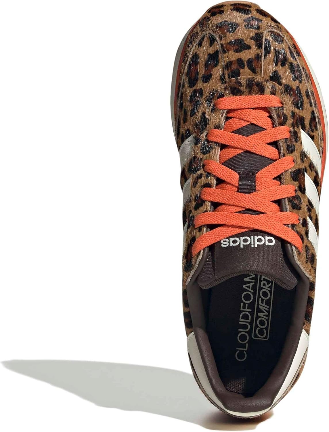 image:imageadidas Womens Run 70s 20 ShoeDark BrownOff WhiteSemi Impact Orange