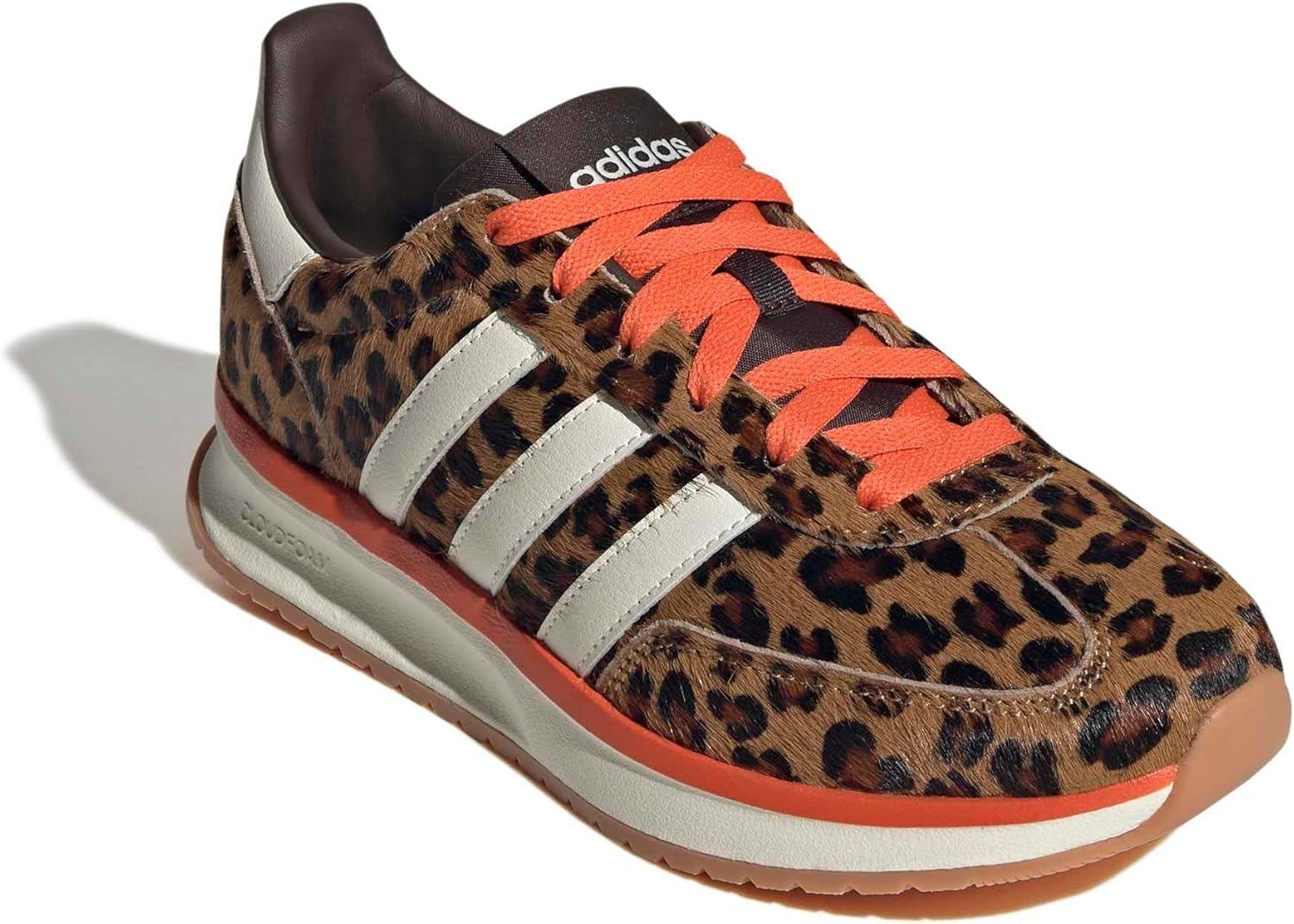 image:imageadidas Womens Run 70s 20 ShoeDark BrownOff WhiteSemi Impact Orange
