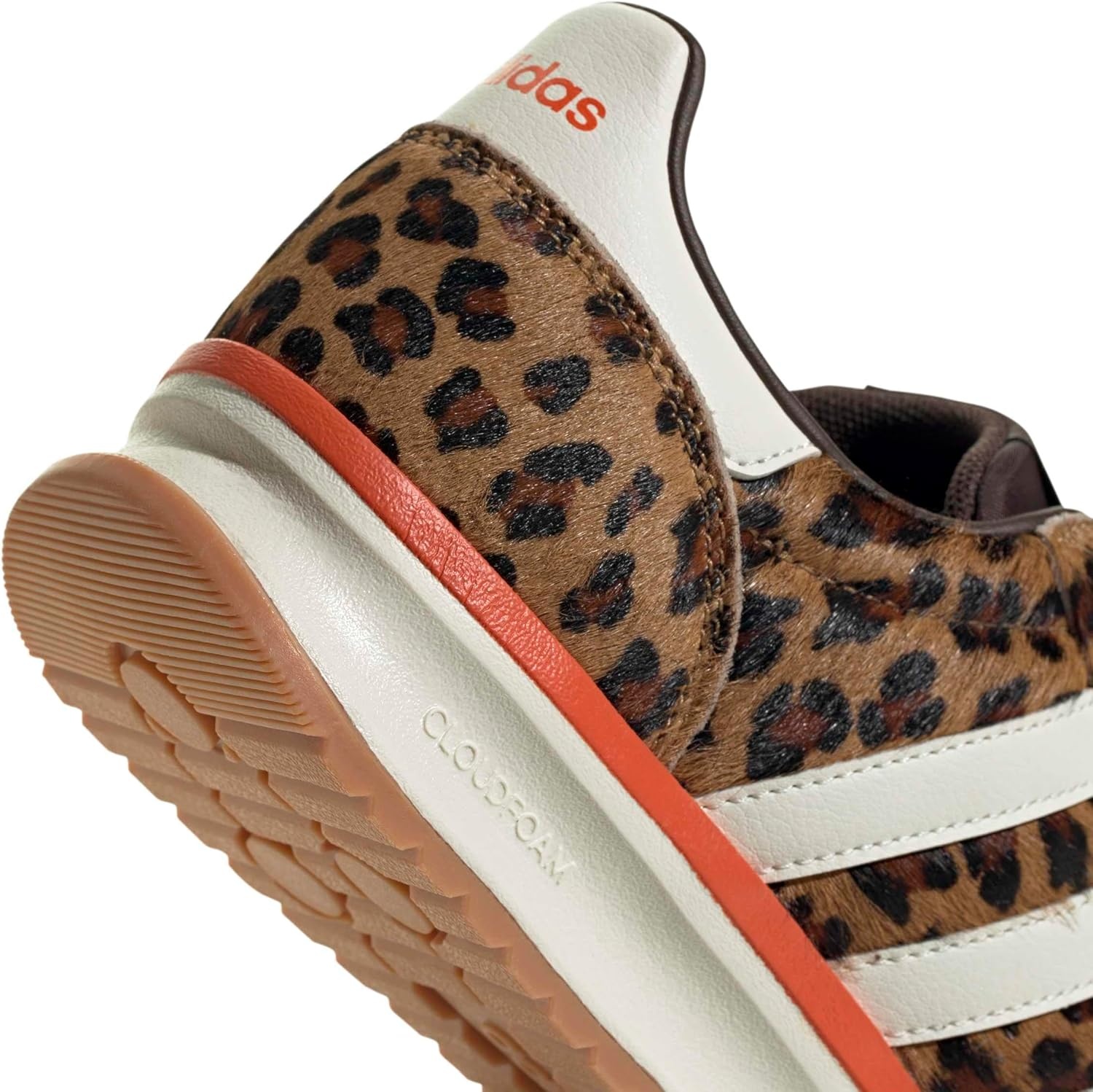image:imageadidas Womens Run 70s 20 ShoeDark BrownOff WhiteSemi Impact Orange