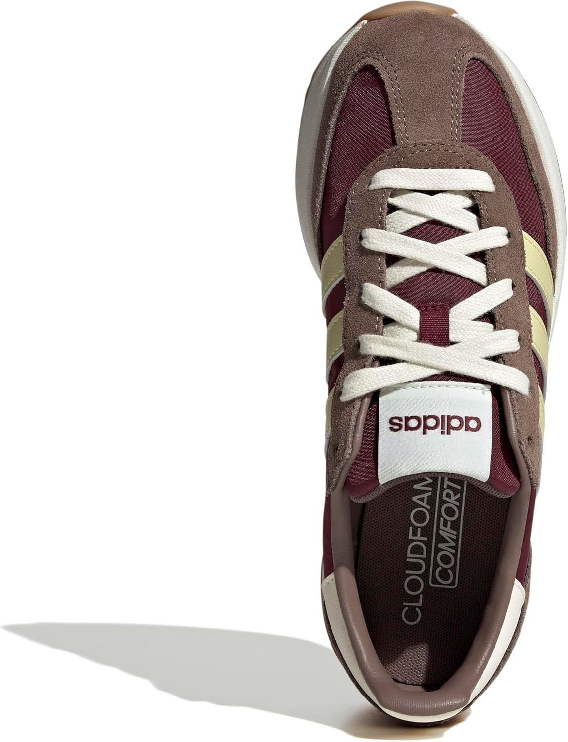 image:imageadidas Womens Run 70s 20 ShoeMaroonPowder YellowEarth Strata