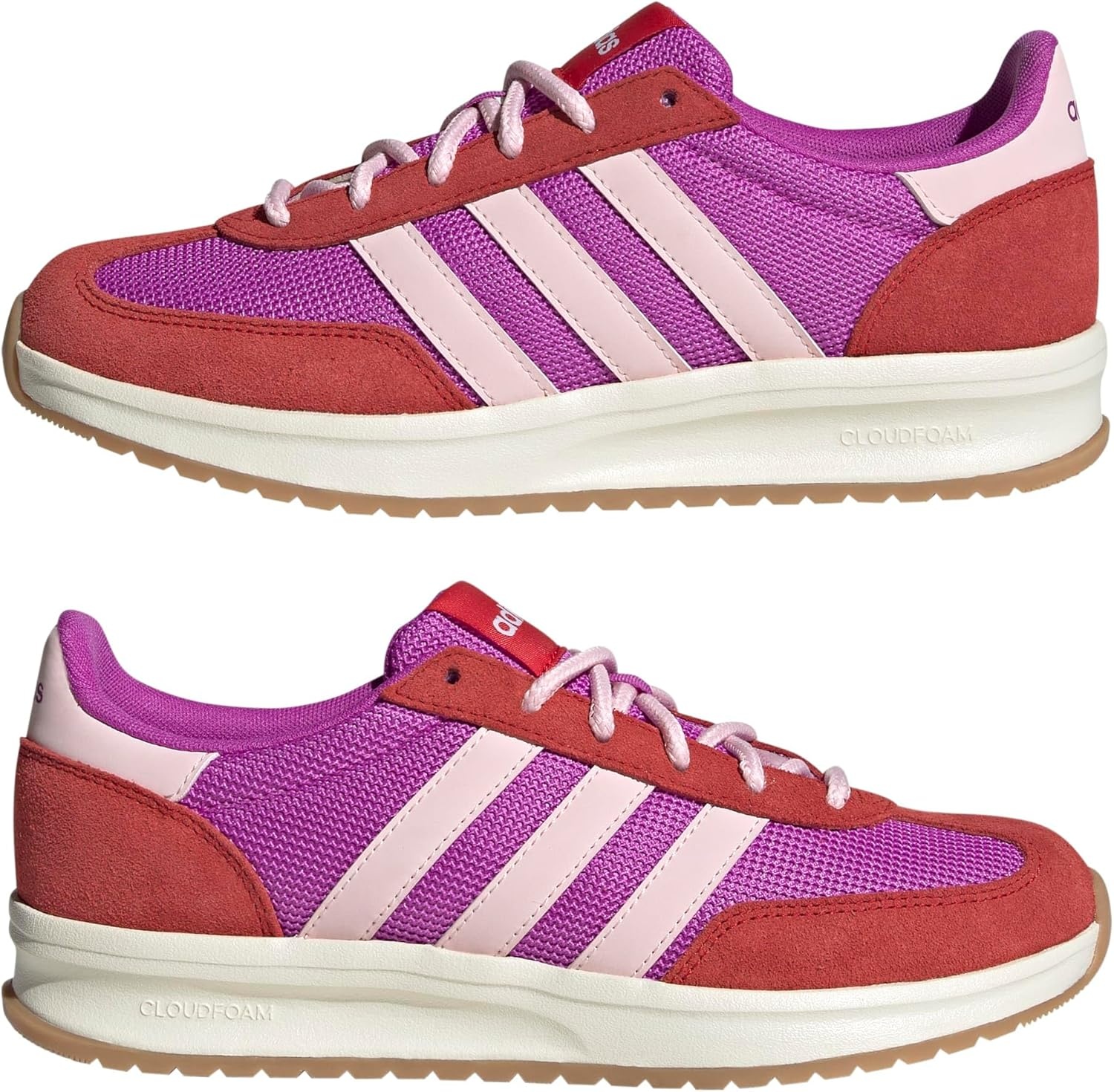 image:imageadidas Womens Run 70s 20 ShoePurple BurstClear PinkBetter Scarlet