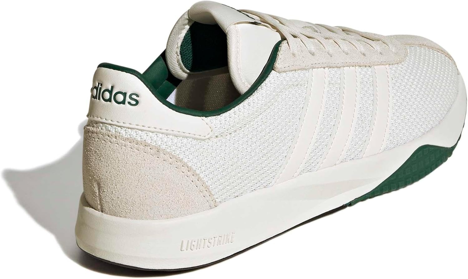 image:imageadidas Womens Run 7626 Lace Up Sneakers Shoes Casual Off WhiteOff WhiteWhiteCollegiate Green