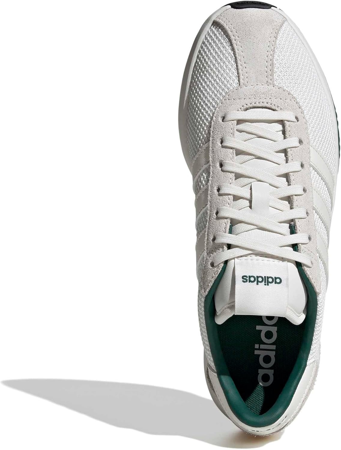 image:imageadidas Womens Run 7626 Lace Up Sneakers Shoes Casual Off WhiteOff WhiteWhiteCollegiate Green